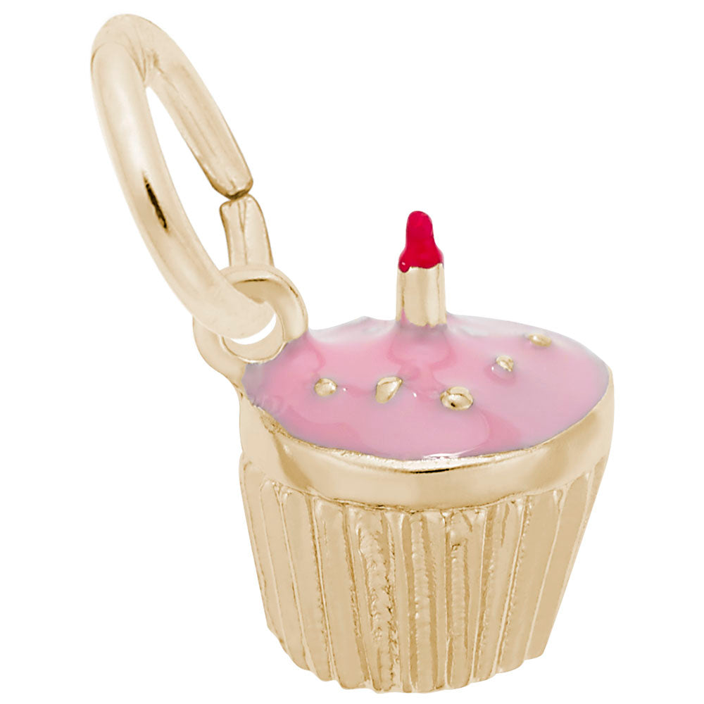 Rembrandt Charms - Cupcake with Candle Charm - 8452