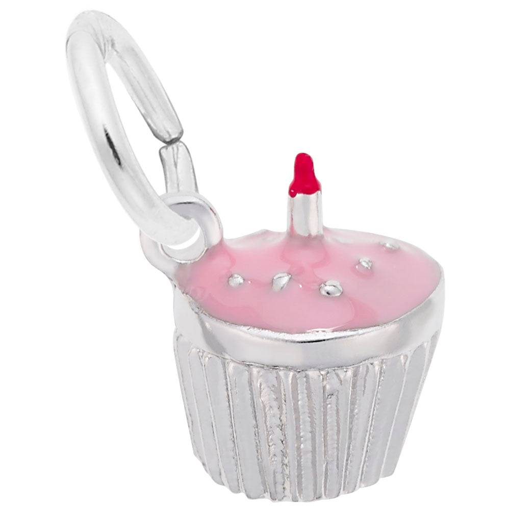 Rembrandt Charms - Cupcake with Candle Charm - 8452