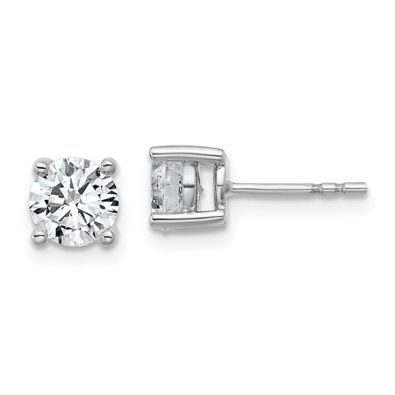 14K White Gold 1.50ct Round Lab Grown Diamond Studs