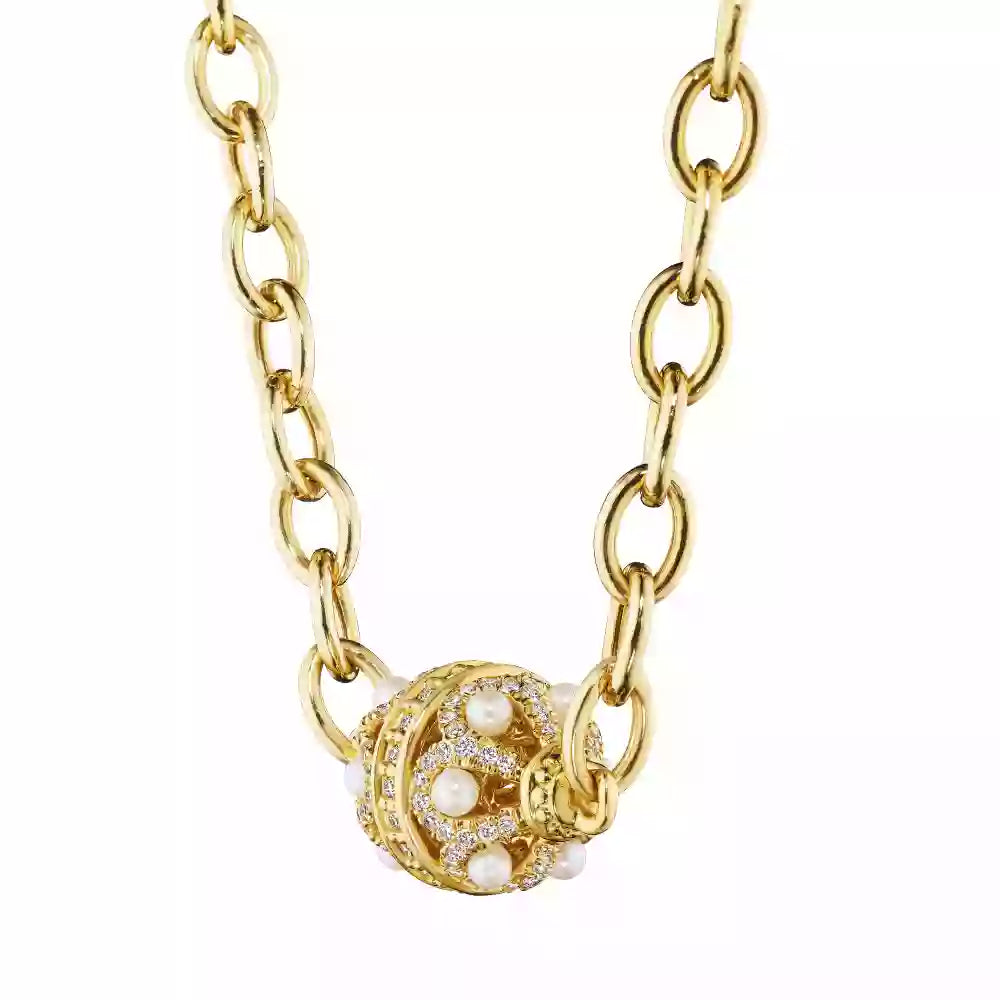 DEVOTION J-0312820-YN VERRAGIO FINE JEWELRY Necklace Birmingham Jewelry Verragio Fine Jewelry | Diamond And Pearl Necklace DEVOTION J-0312820-YN