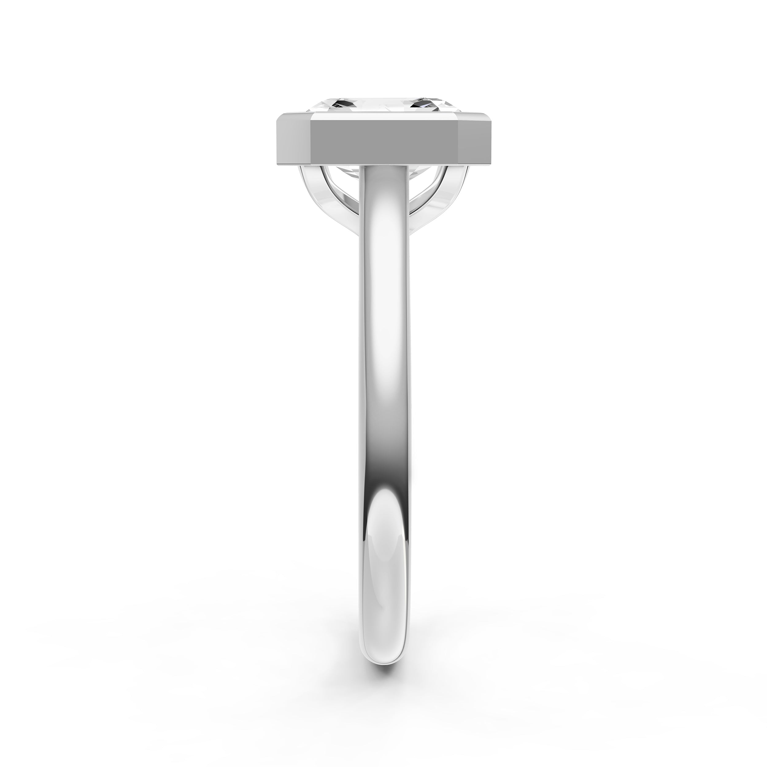 Bezel Cathedral Engagement Ring (Asscher) Birmingham Jewelry Engagement Ring Birmingham Jewelry 