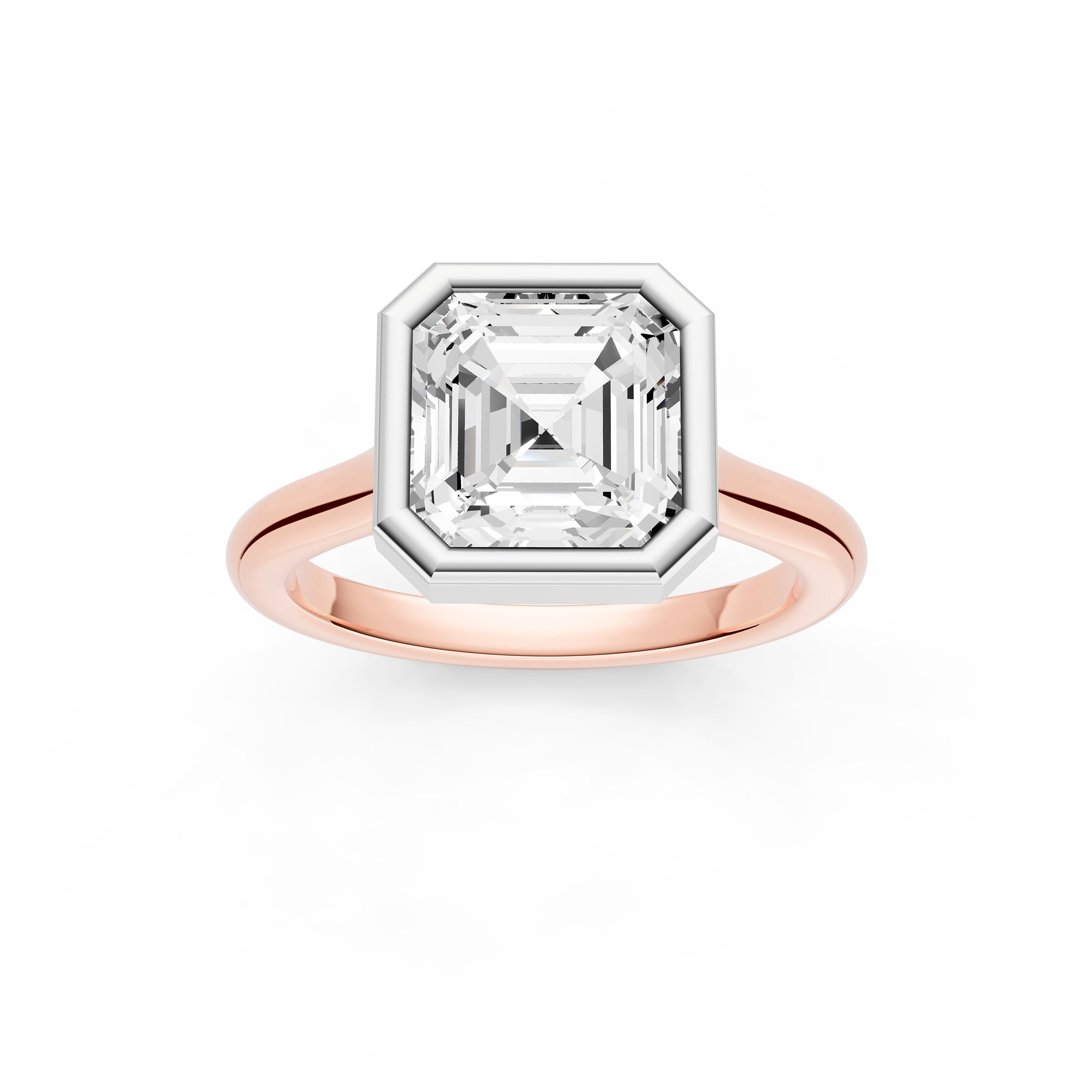 Bezel Cathedral Engagement Ring (Asscher) Birmingham Jewelry Engagement Ring Birmingham Jewelry 