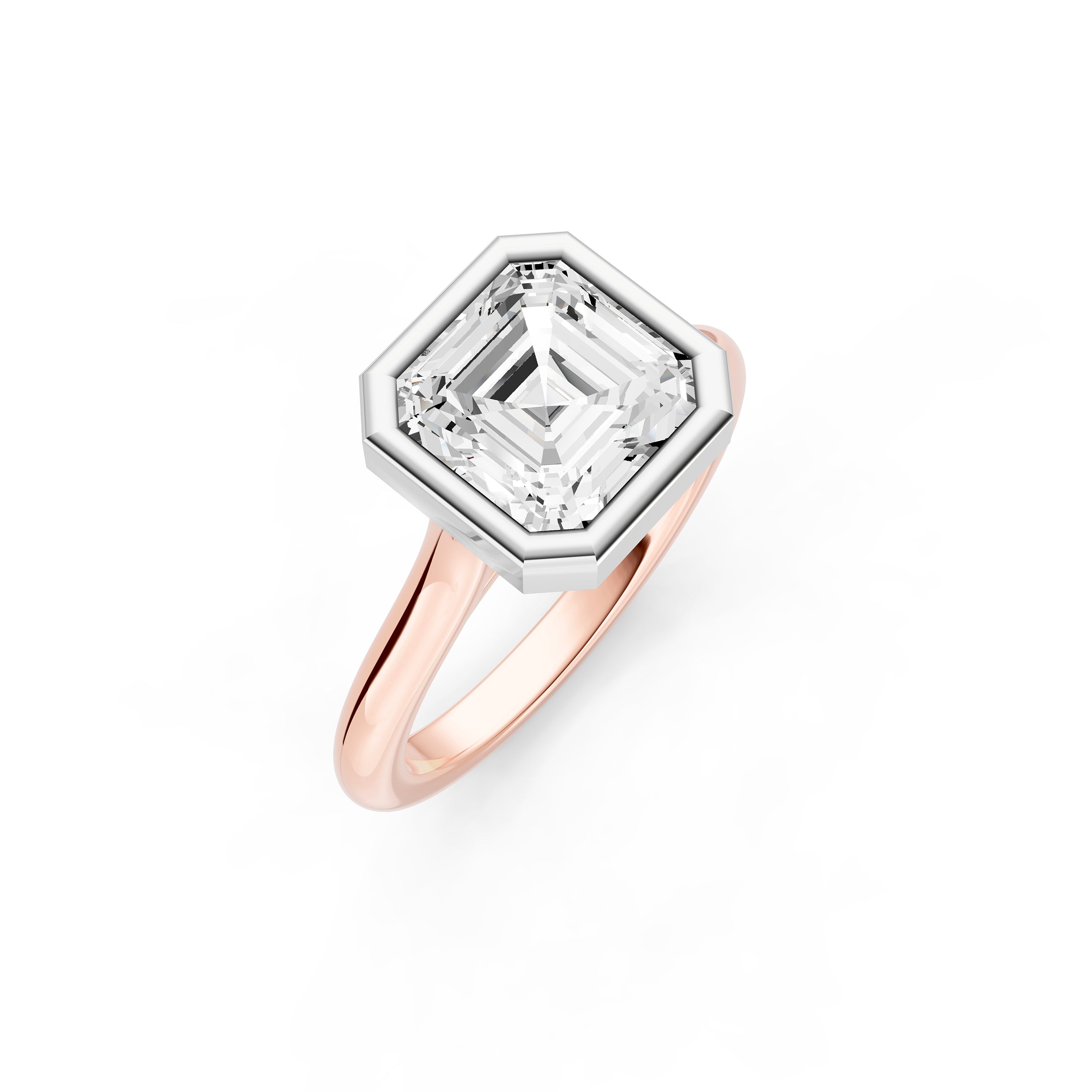 Bezel Cathedral Engagement Ring (Asscher) Birmingham Jewelry Engagement Ring Birmingham Jewelry 