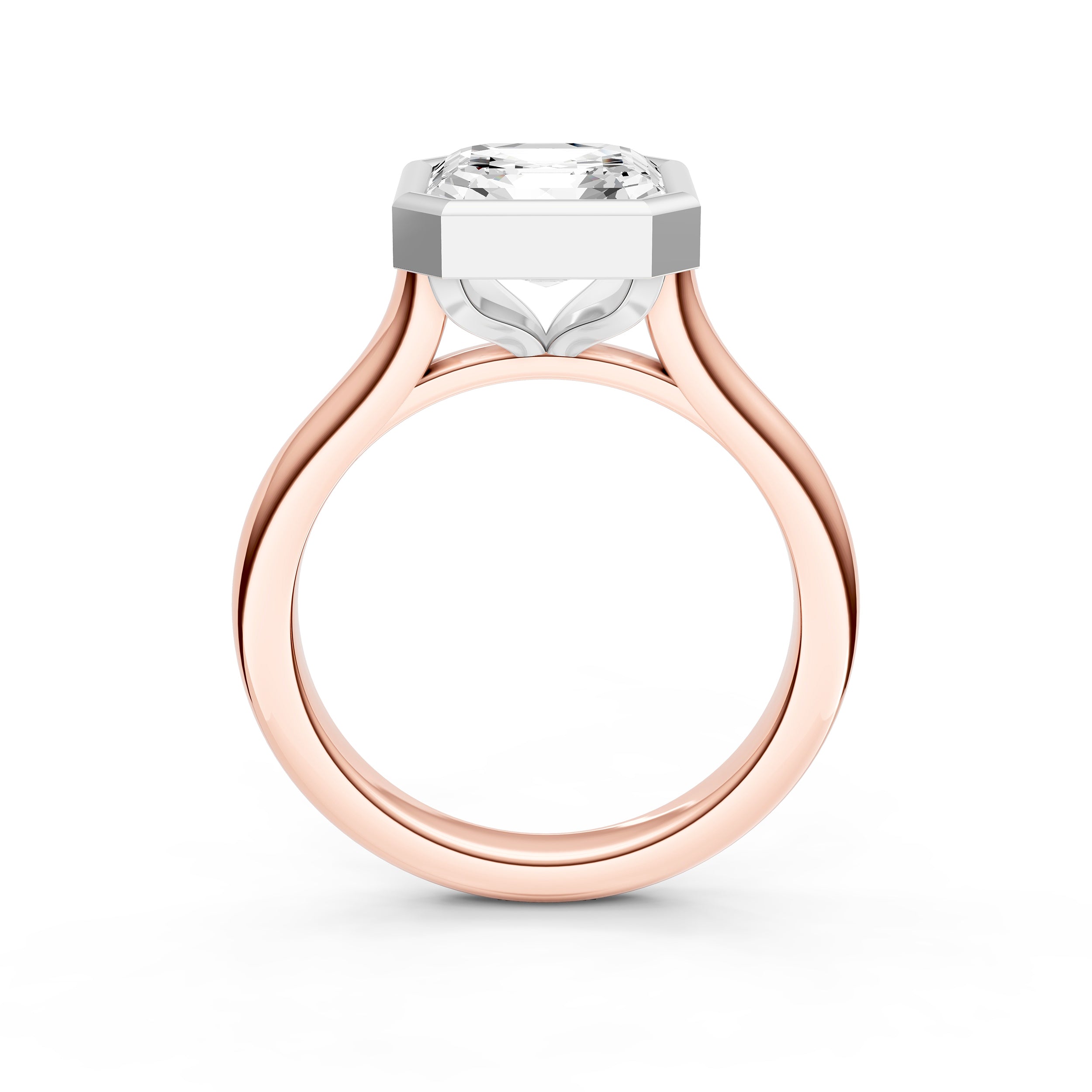 Bezel Cathedral Engagement Ring (Asscher) Birmingham Jewelry Engagement Ring Birmingham Jewelry 