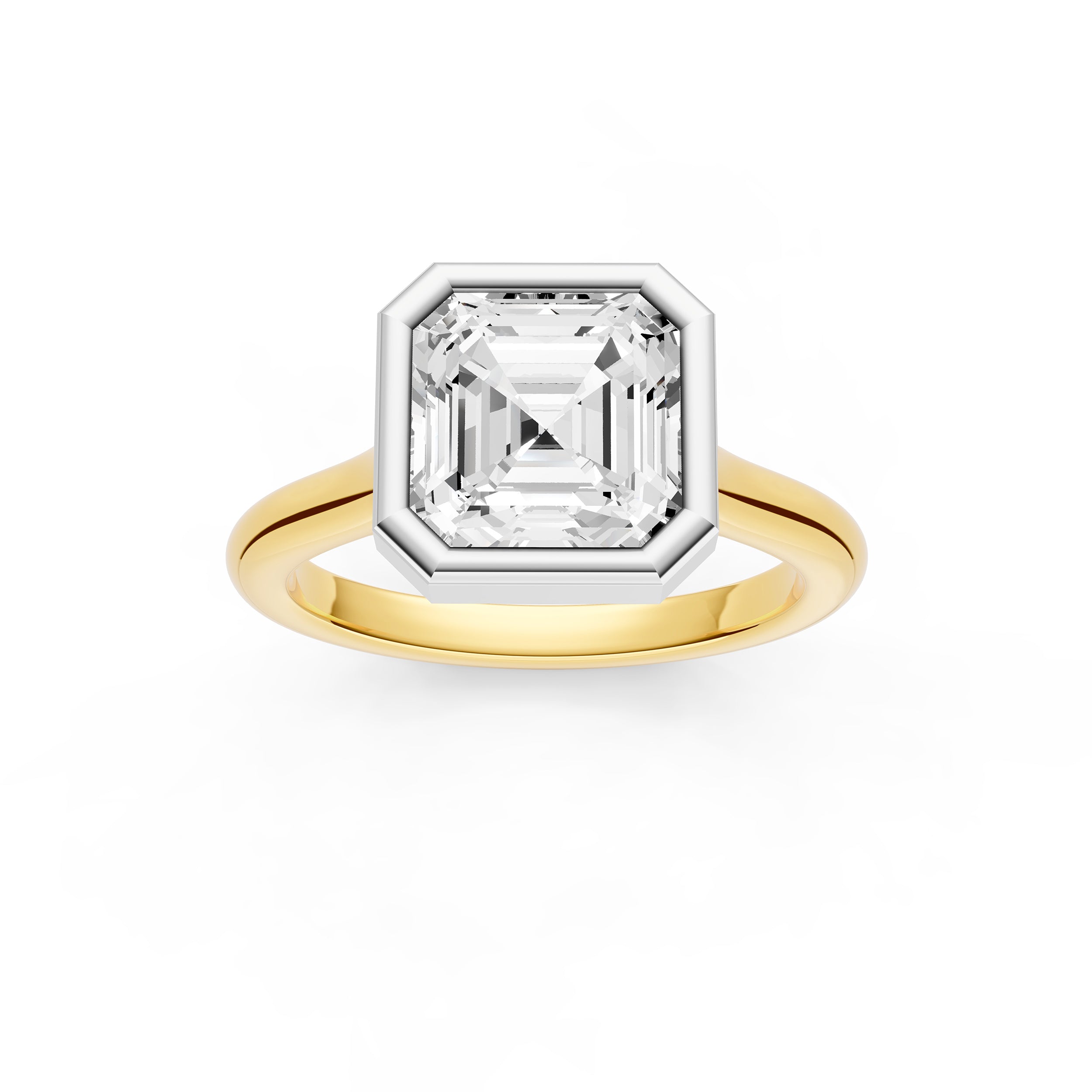 Bezel Cathedral Engagement Ring (Asscher) Birmingham Jewelry Engagement Ring Birmingham Jewelry 