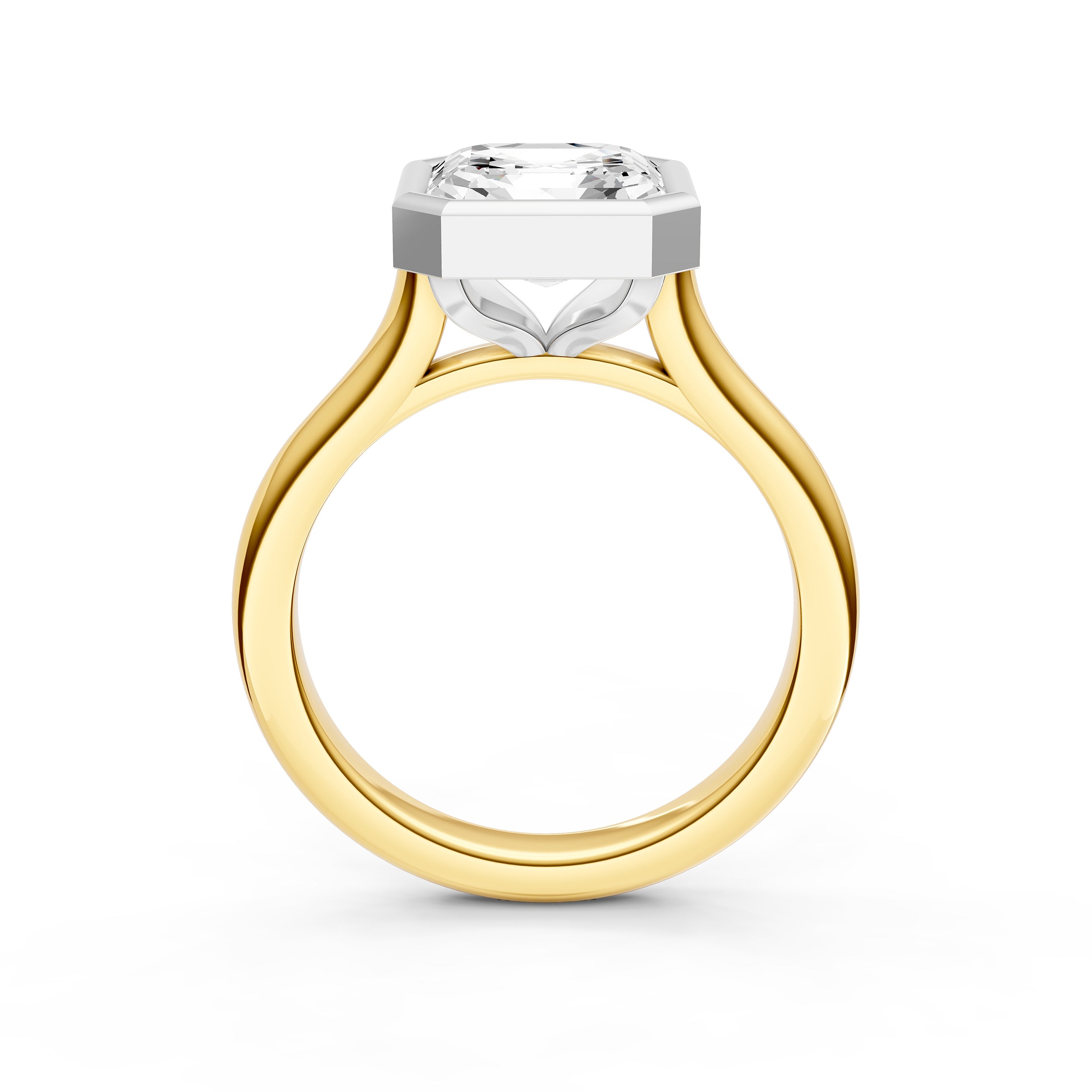 Bezel Cathedral Engagement Ring (Asscher) Birmingham Jewelry Engagement Ring Birmingham Jewelry 