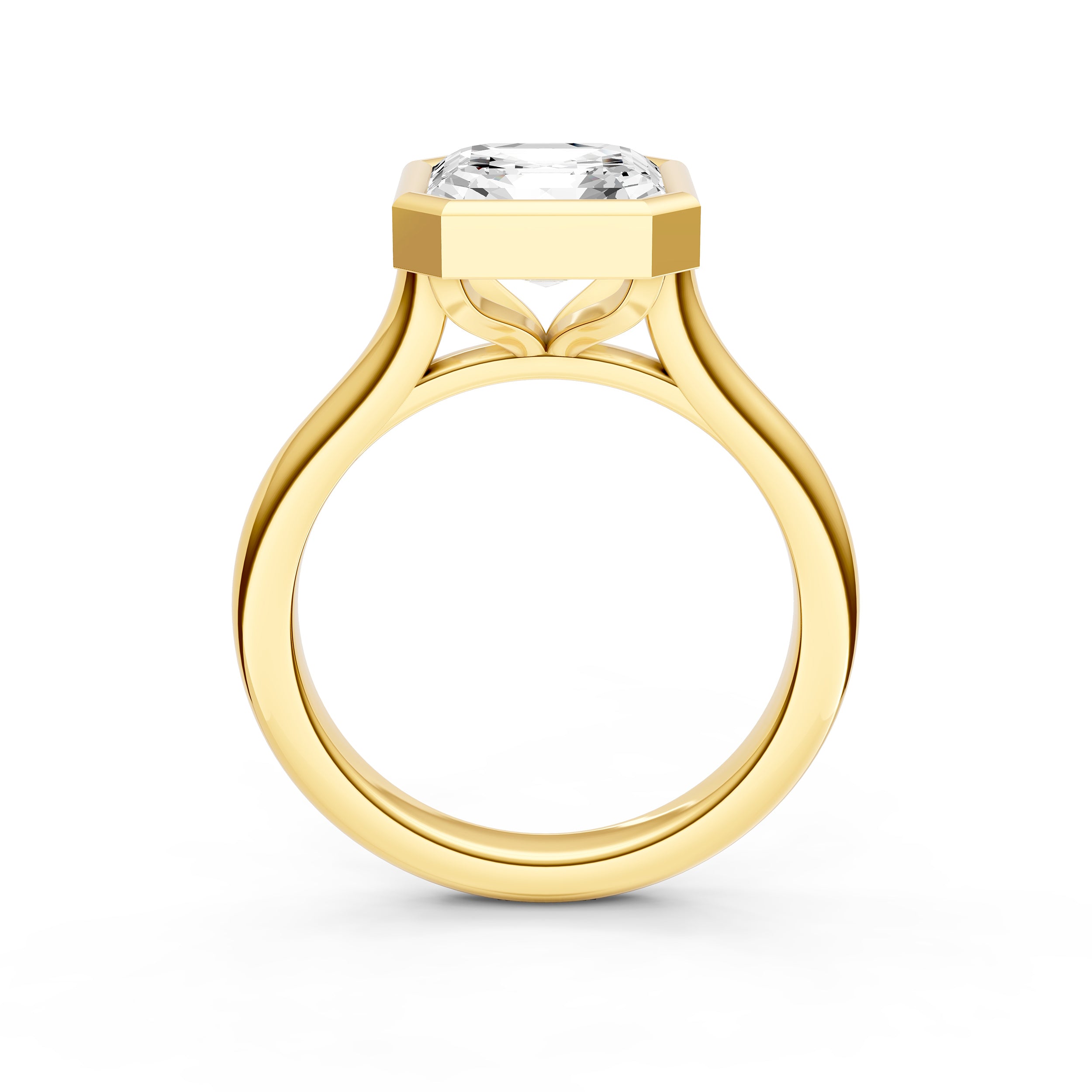 Bezel Cathedral Engagement Ring (Asscher) Birmingham Jewelry Engagement Ring Birmingham Jewelry 