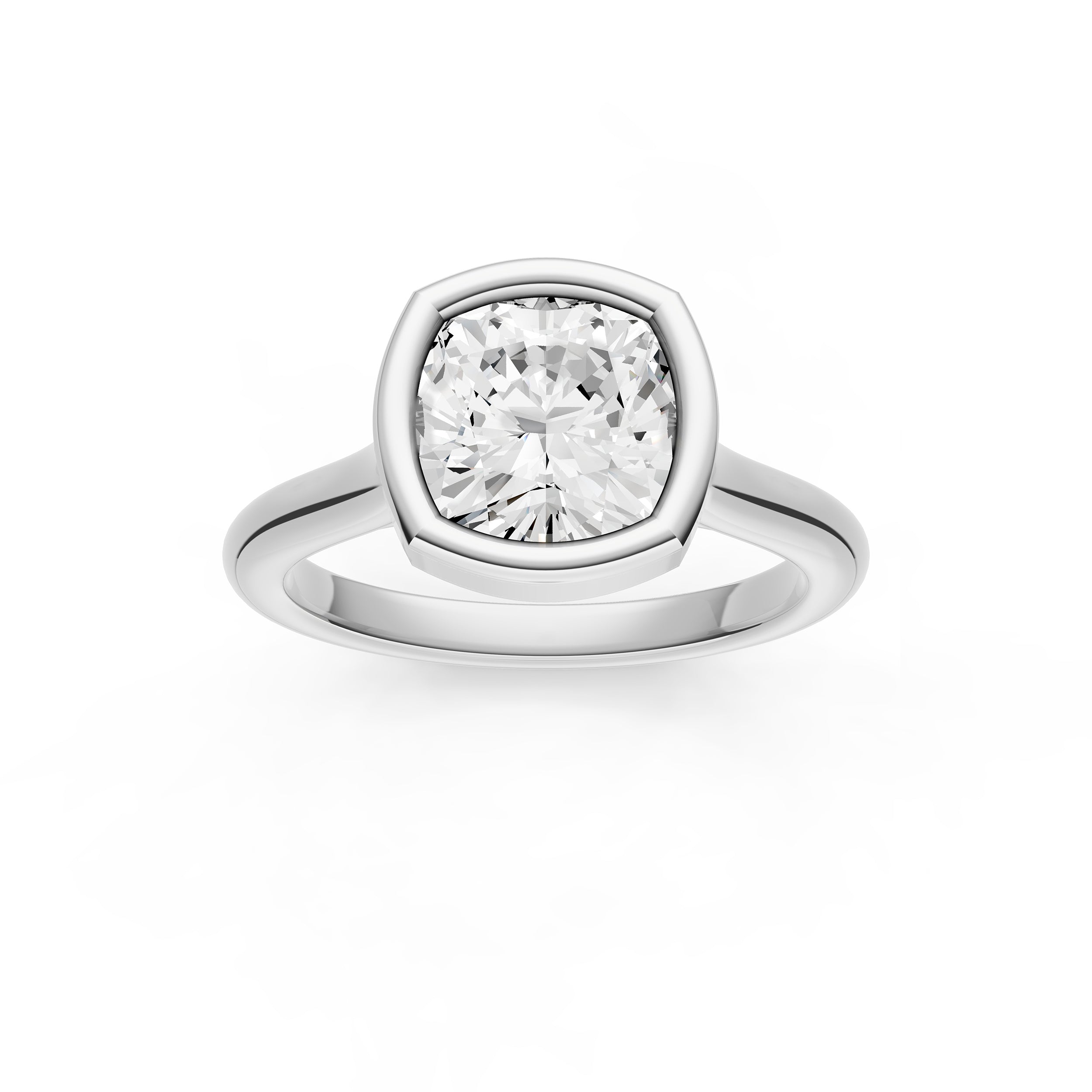 Bezel Cathedral Engagement Ring (Cushion) Birmingham Jewelry Engagement Ring Birmingham Jewelry 