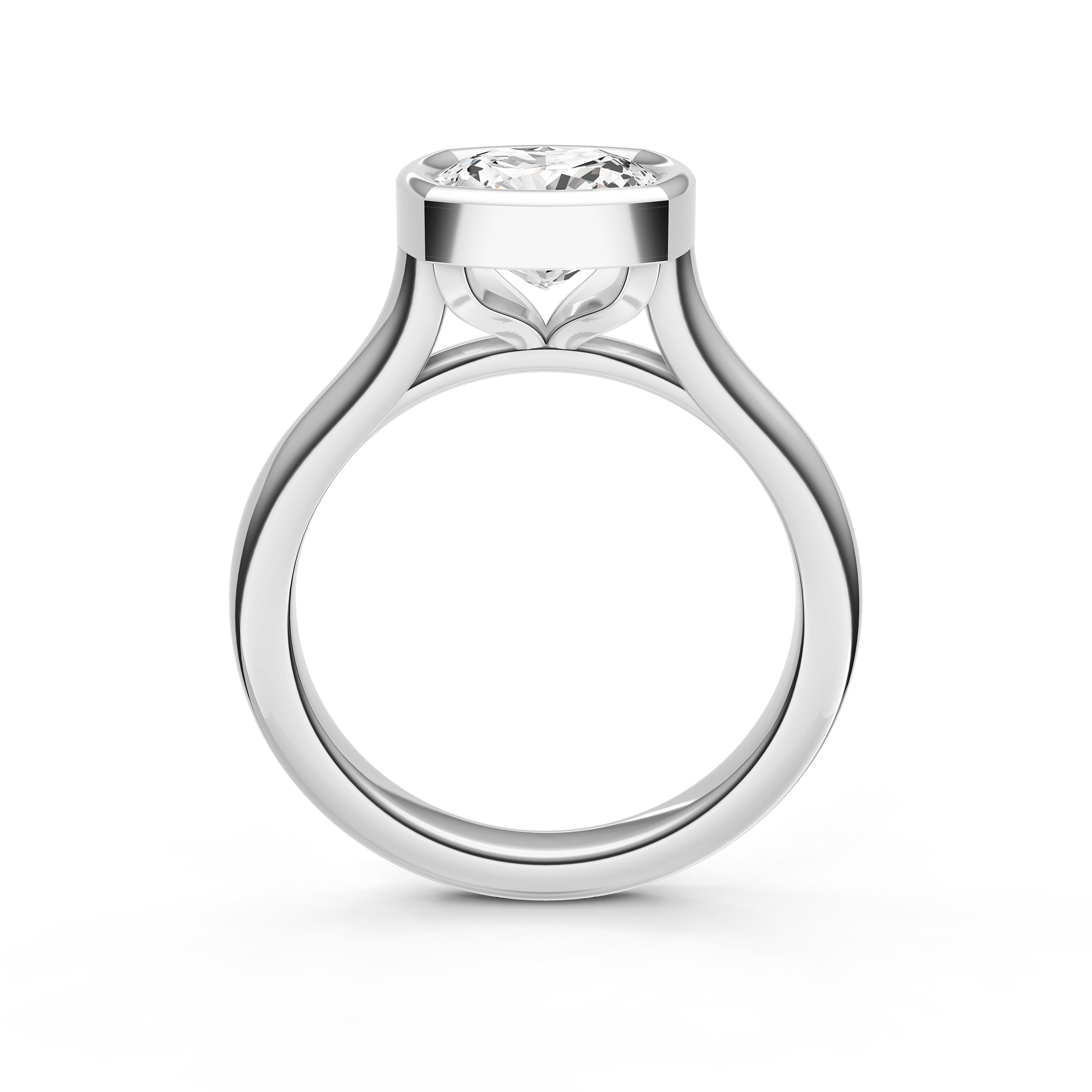 Bezel Cathedral Engagement Ring (Cushion) Birmingham Jewelry Engagement Ring Birmingham Jewelry 