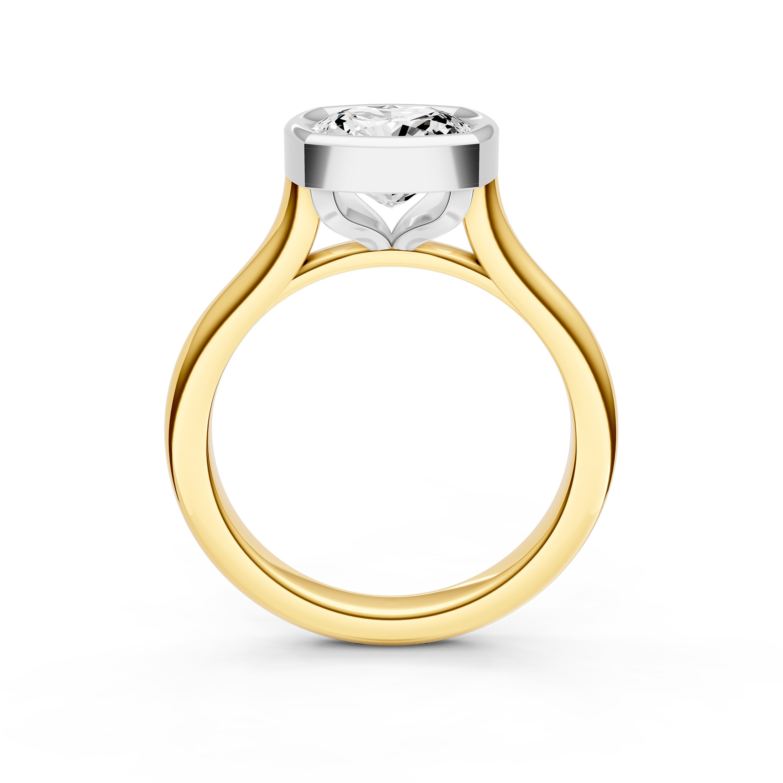 Bezel Cathedral Engagement Ring (Cushion) Birmingham Jewelry Engagement Ring Birmingham Jewelry 
