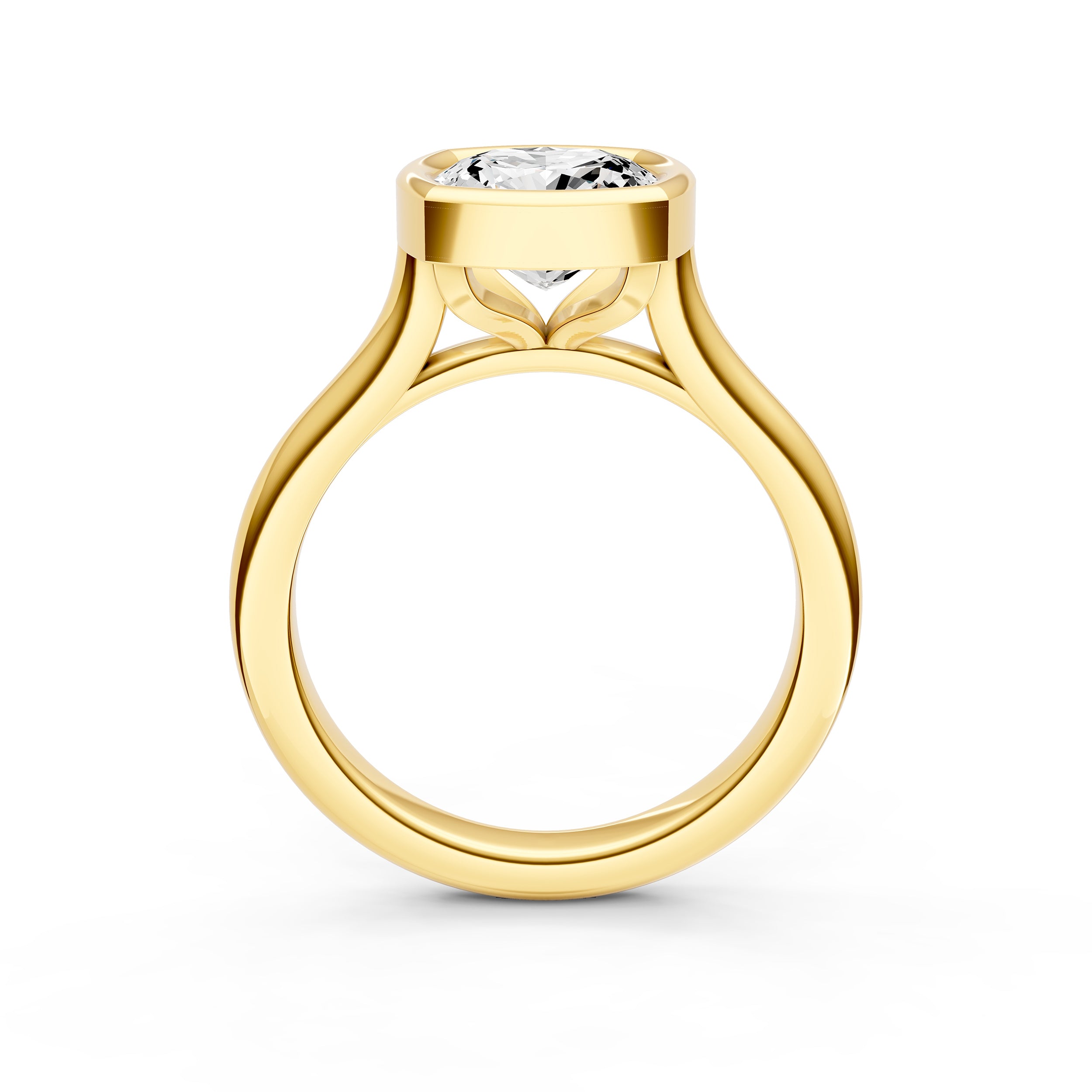 Bezel Cathedral Engagement Ring (Cushion) Birmingham Jewelry Engagement Ring Birmingham Jewelry 
