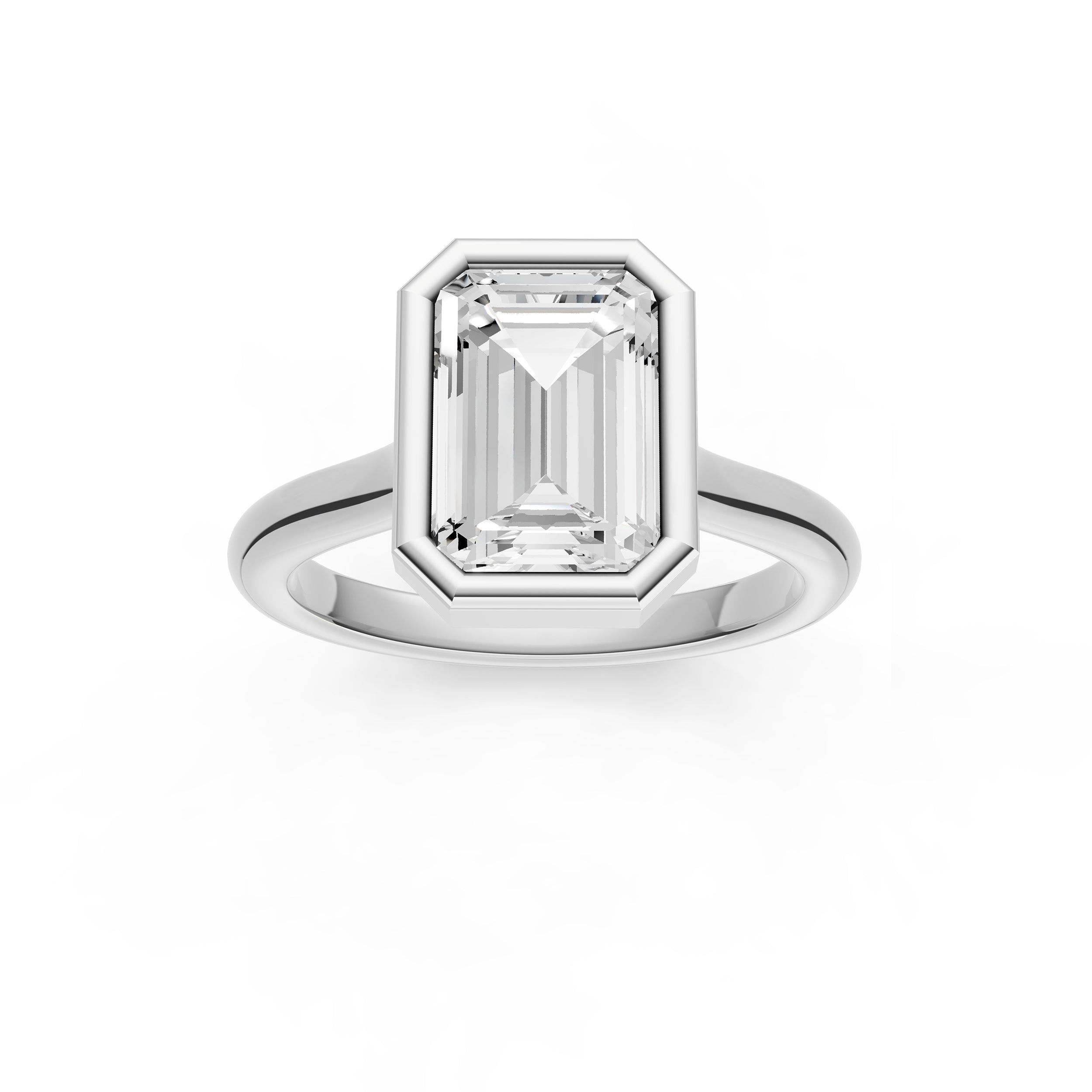 Bezel Cathedral Engagement Ring (Emerald Cut) Birmingham Jewelry Engagement Ring Birmingham Jewelry 