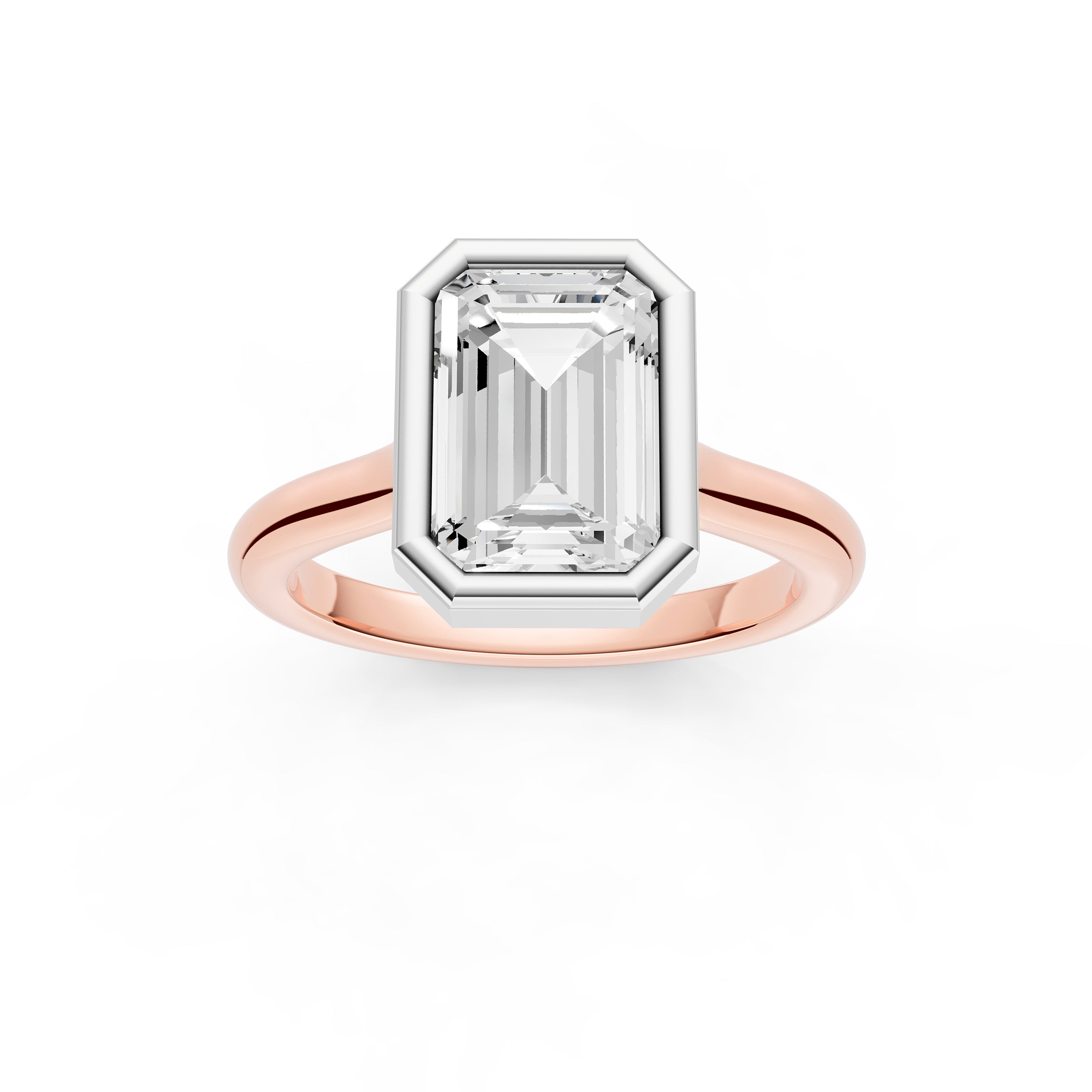 Bezel Cathedral Engagement Ring (Emerald Cut) Birmingham Jewelry Engagement Ring Birmingham Jewelry 