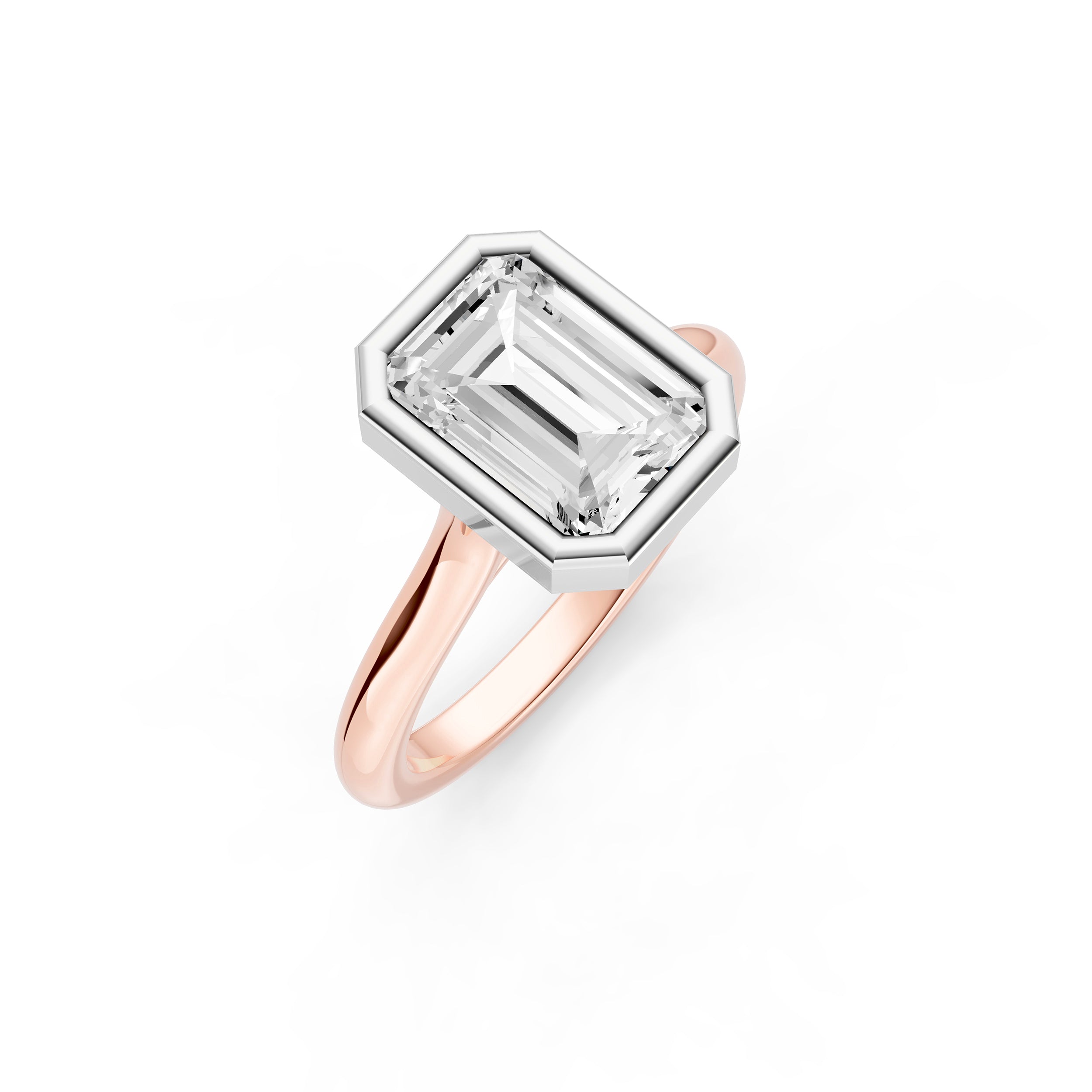 Bezel Cathedral Engagement Ring (Emerald Cut) Birmingham Jewelry Engagement Ring Birmingham Jewelry 