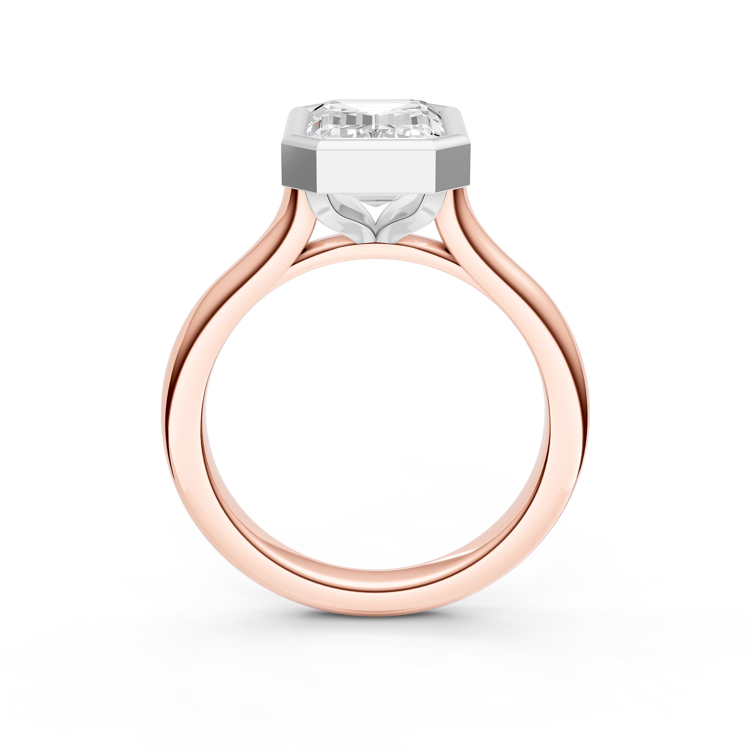Bezel Cathedral Engagement Ring (Emerald Cut) Birmingham Jewelry Engagement Ring Birmingham Jewelry 