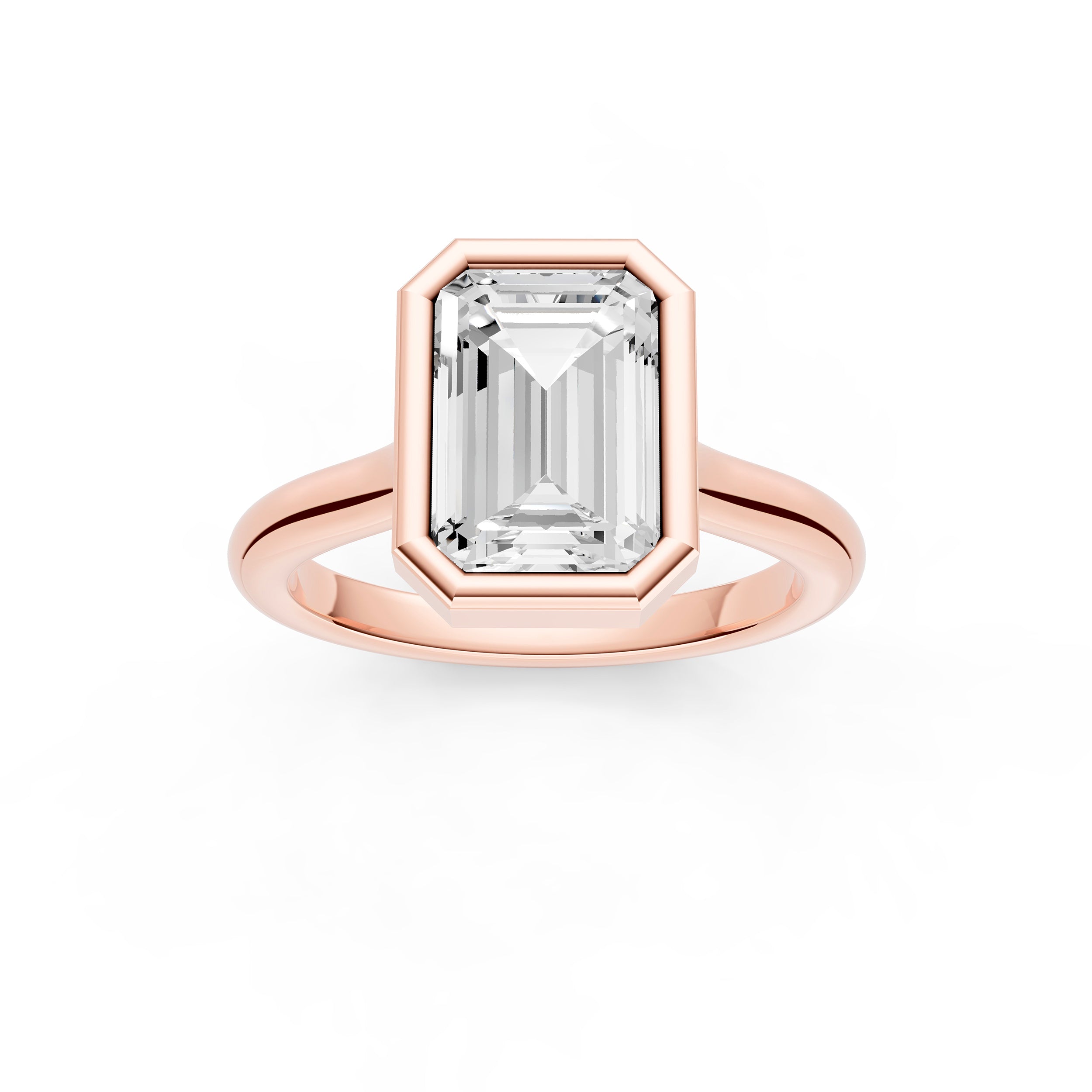 Bezel Cathedral Engagement Ring (Emerald Cut) Birmingham Jewelry Engagement Ring Birmingham Jewelry 