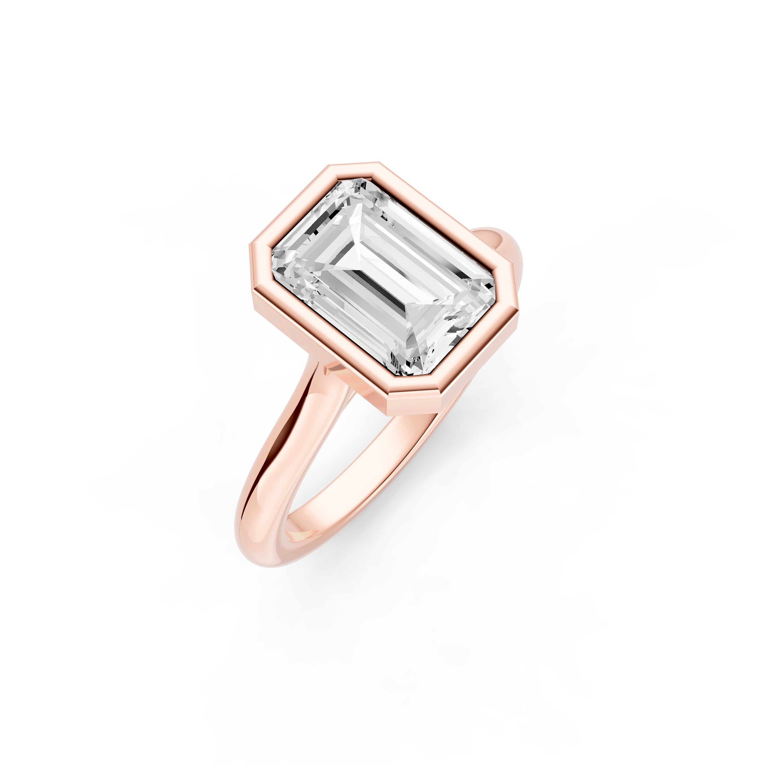 Bezel Cathedral Engagement Ring (Emerald Cut) Birmingham Jewelry Engagement Ring Birmingham Jewelry 