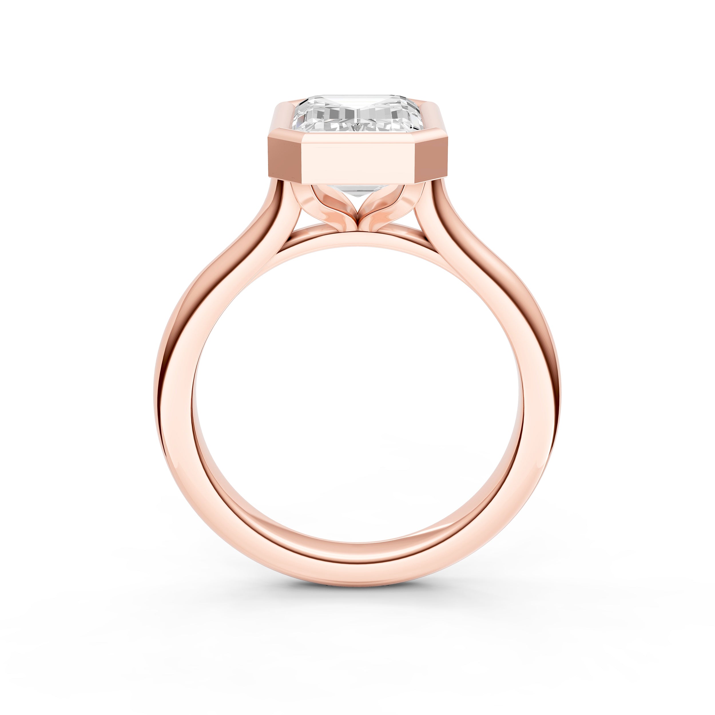 Bezel Cathedral Engagement Ring (Emerald Cut) Birmingham Jewelry Engagement Ring Birmingham Jewelry 