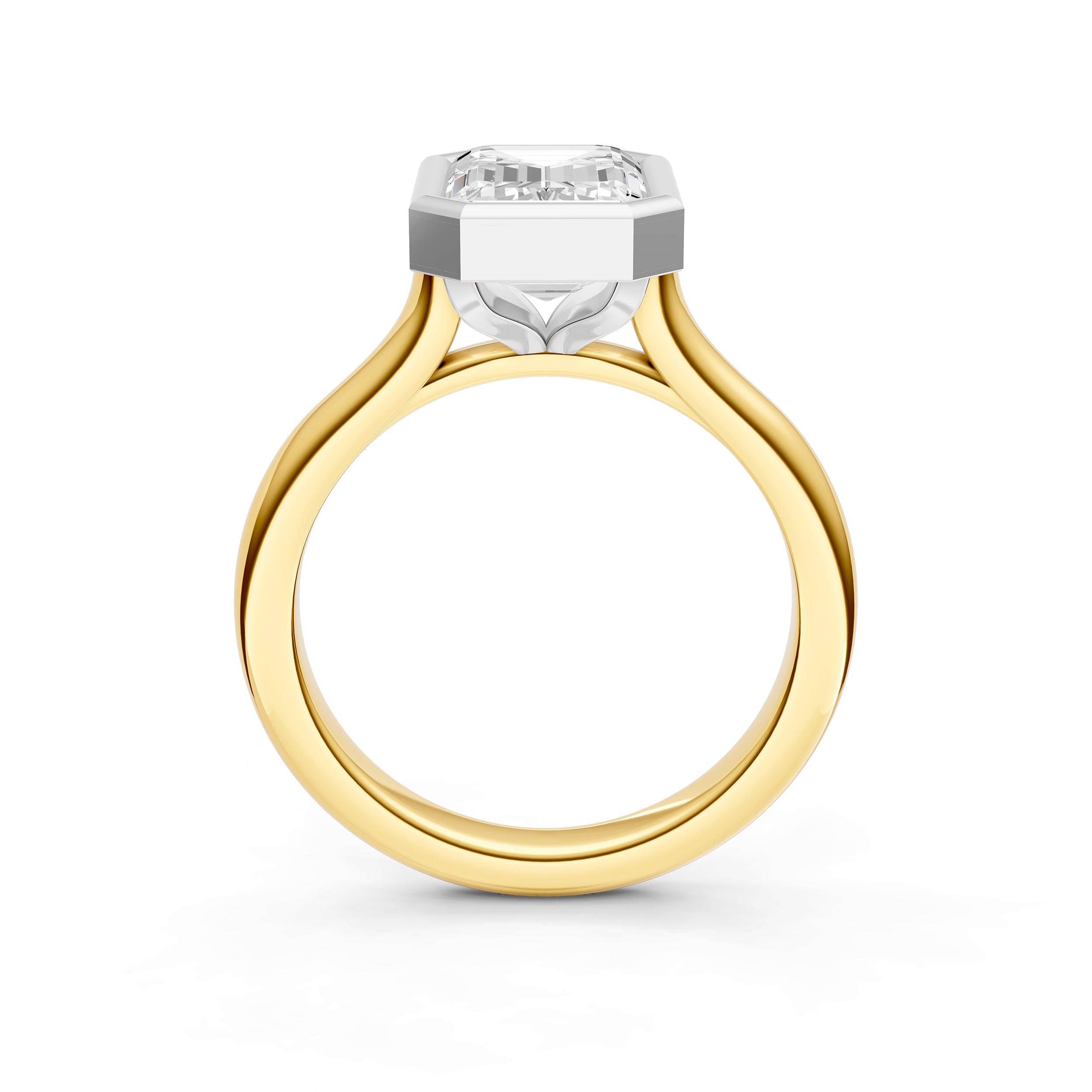 Bezel Cathedral Engagement Ring (Emerald Cut) Birmingham Jewelry Engagement Ring Birmingham Jewelry 