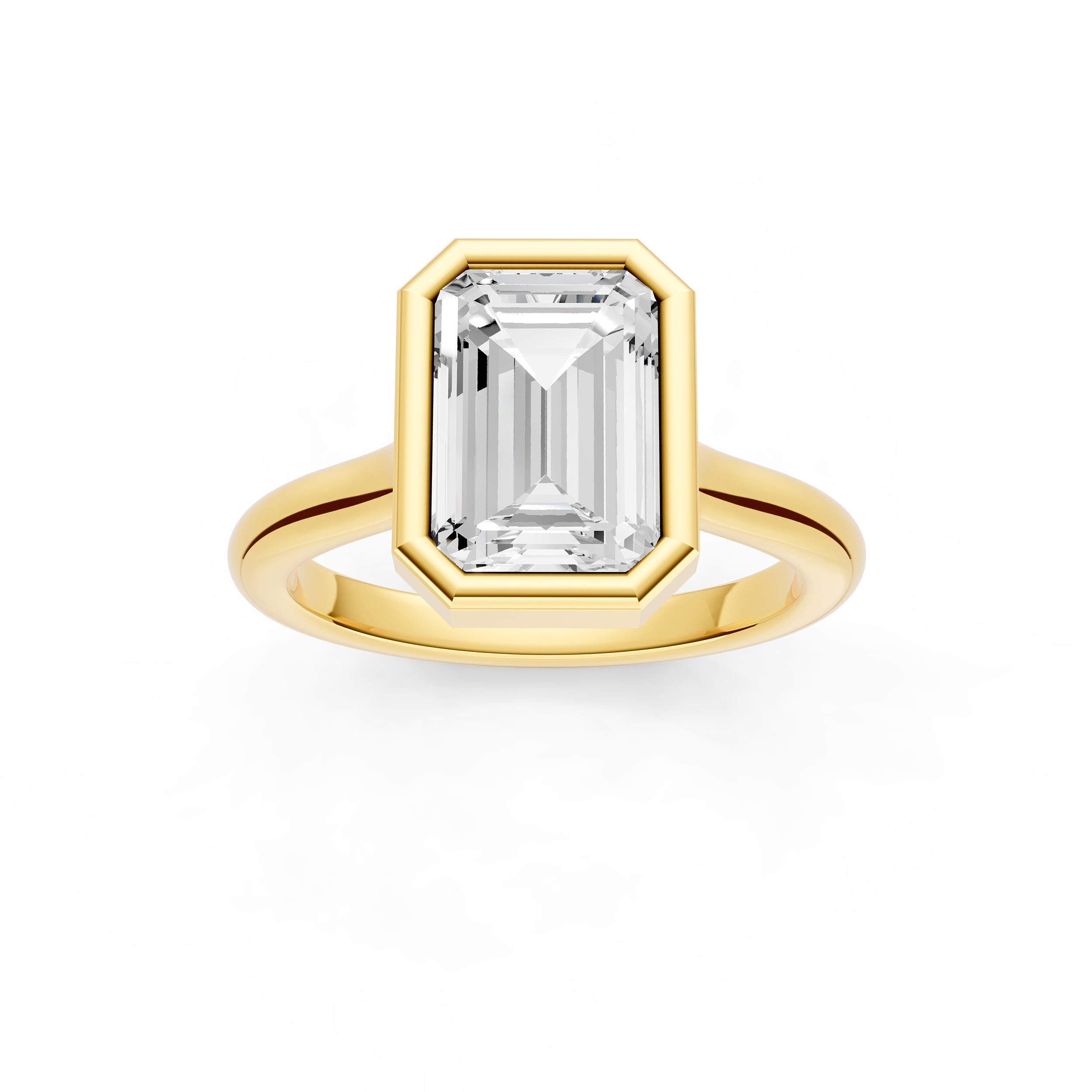 Bezel Cathedral Engagement Ring (Emerald Cut) Birmingham Jewelry Engagement Ring Birmingham Jewelry 