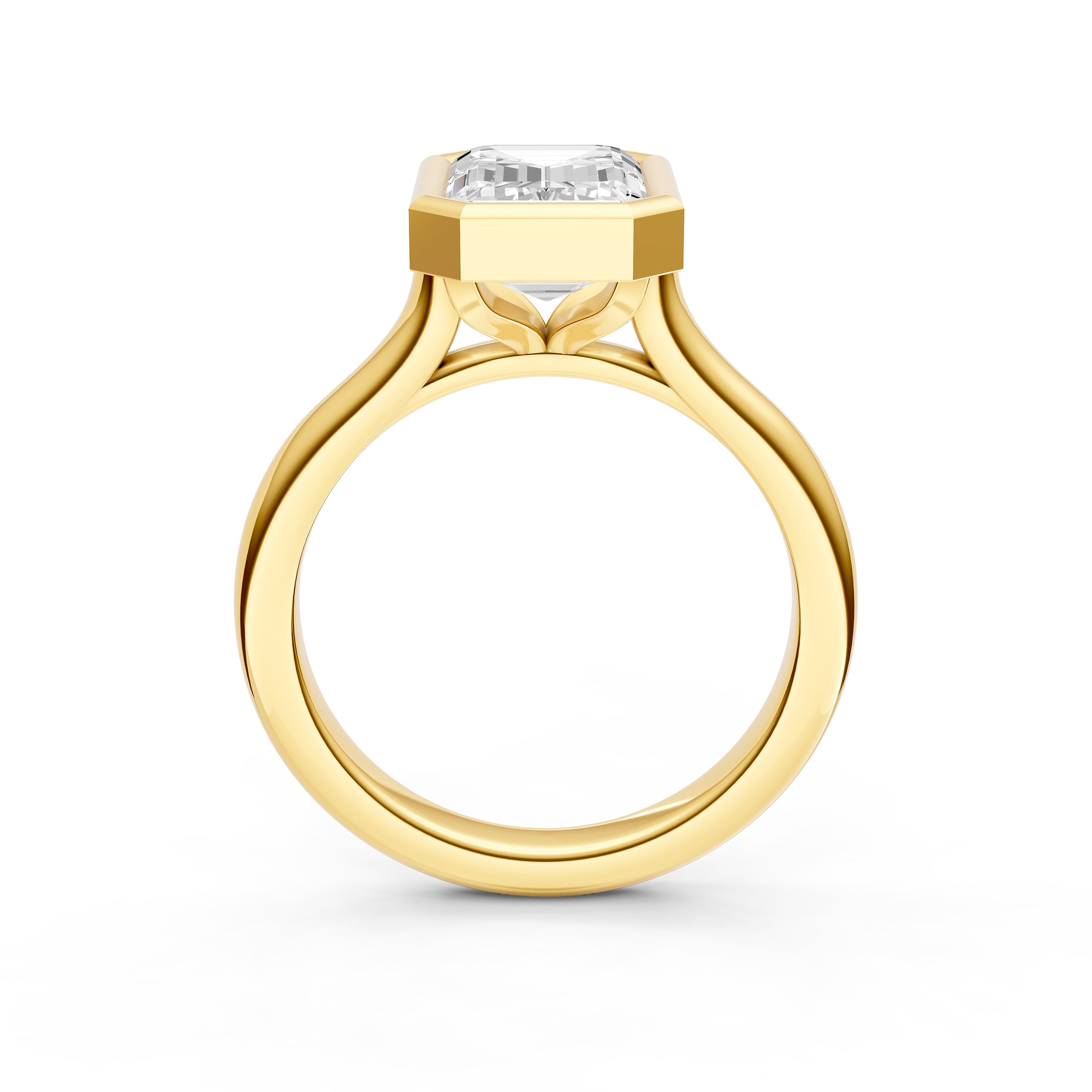 Bezel Cathedral Engagement Ring (Emerald Cut) Birmingham Jewelry Engagement Ring Birmingham Jewelry 