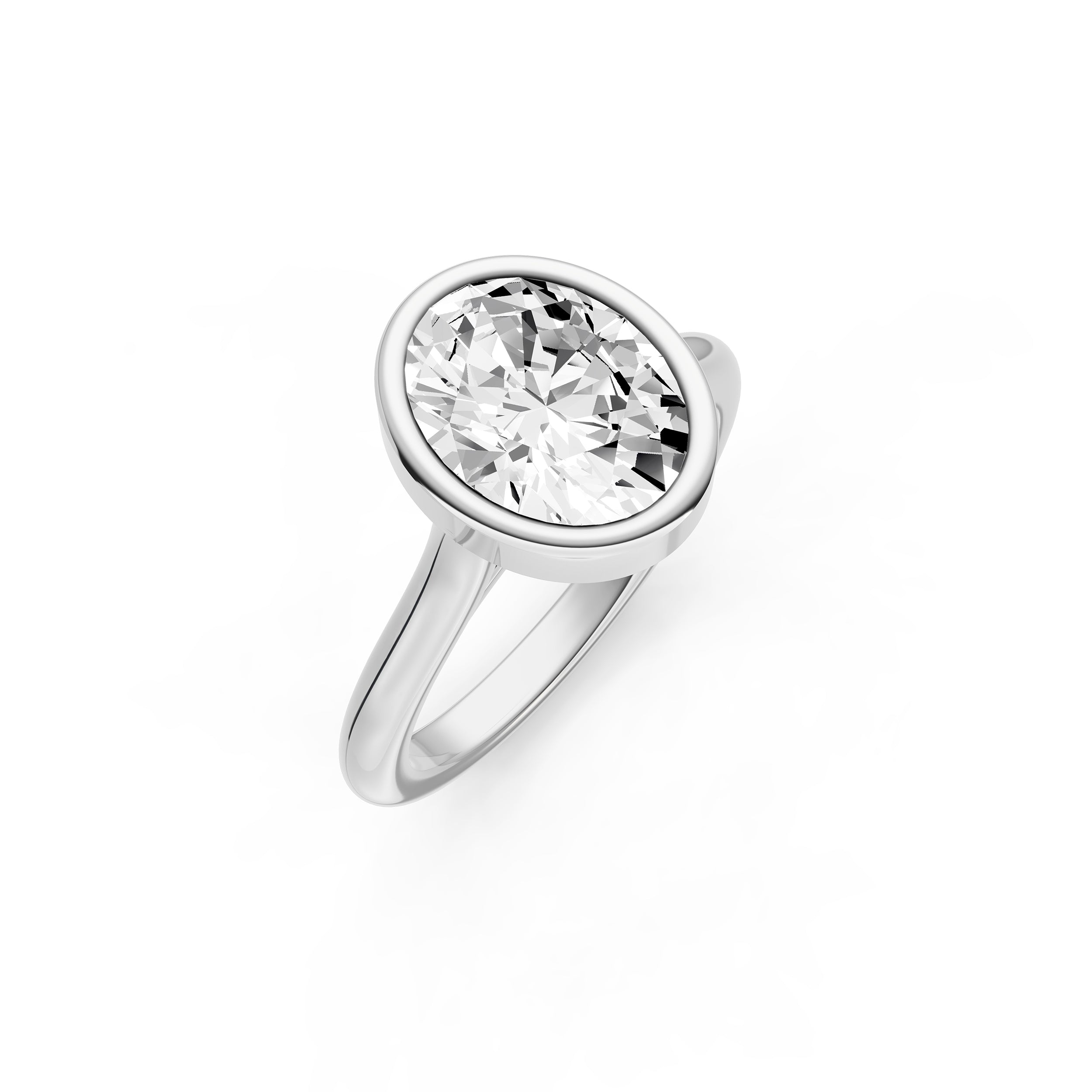 Bezel Cathedral Engagement Ring (Oval) Birmingham Jewelry Engagement Ring Birmingham Jewelry 