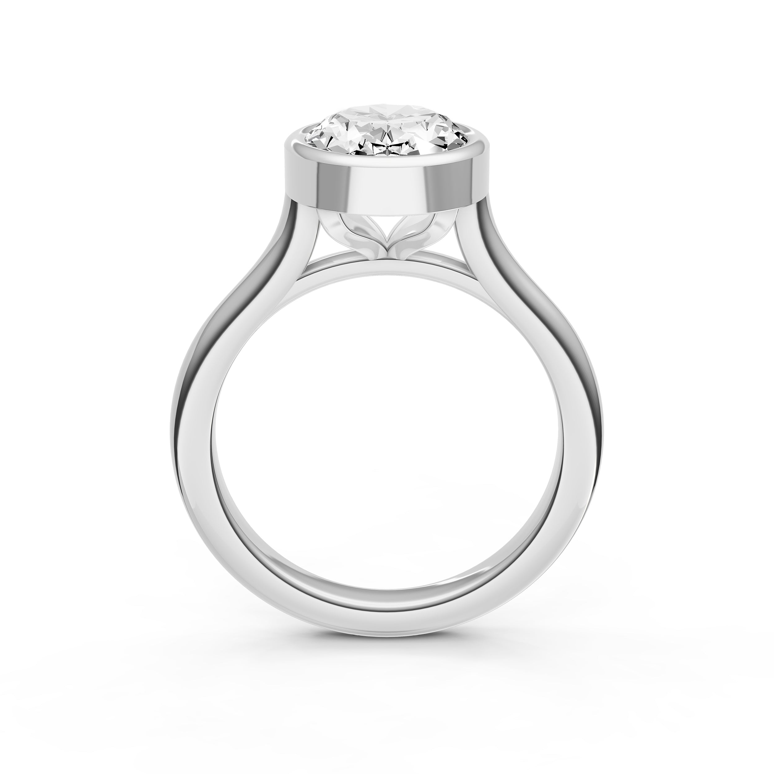Bezel Cathedral Engagement Ring (Oval) Birmingham Jewelry Engagement Ring Birmingham Jewelry 