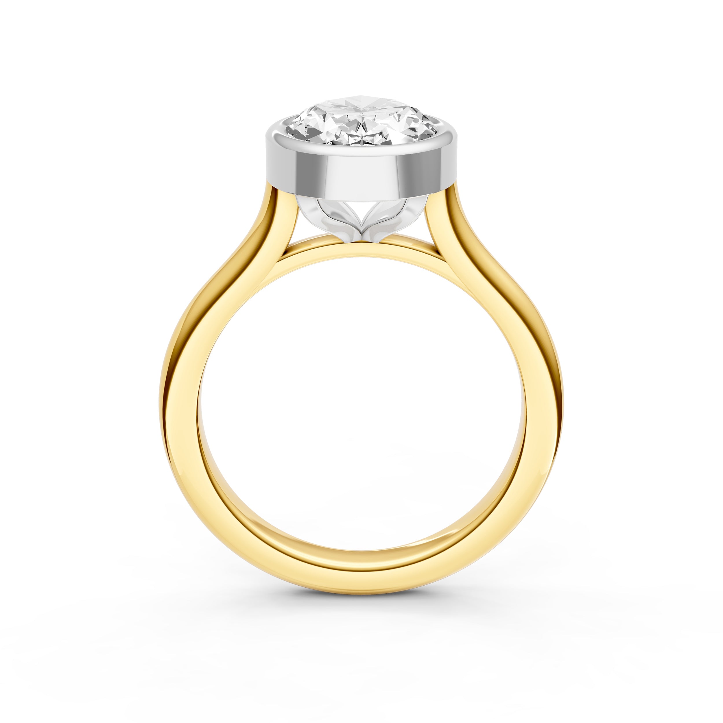 Bezel Cathedral Engagement Ring (Oval) Birmingham Jewelry Engagement Ring Birmingham Jewelry 