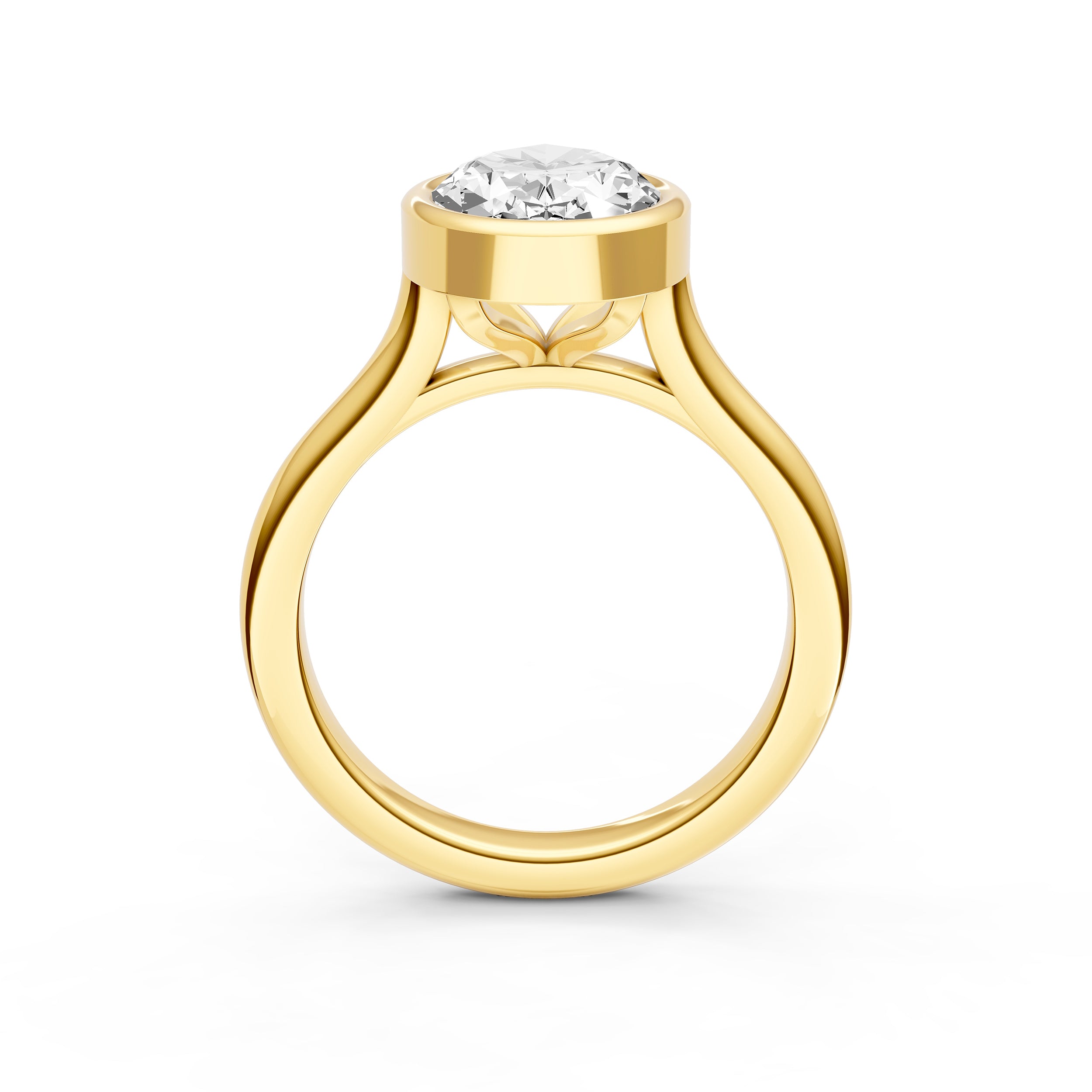 Bezel Cathedral Engagement Ring (Oval) Birmingham Jewelry Engagement Ring Birmingham Jewelry 
