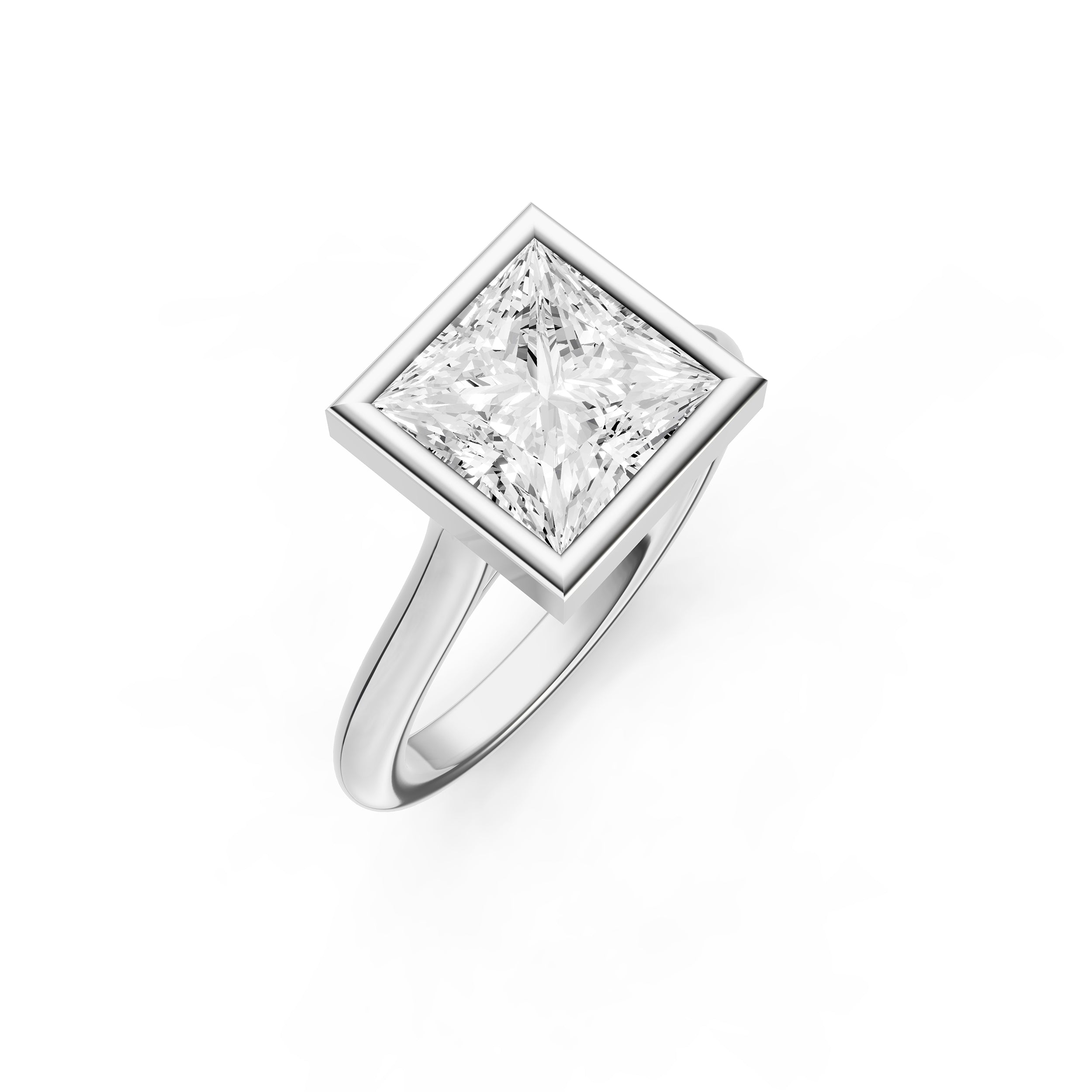 Bezel Cathedral Engagement Ring (Princess Cut) Birmingham Jewelry Engagement Ring Birmingham Jewelry 