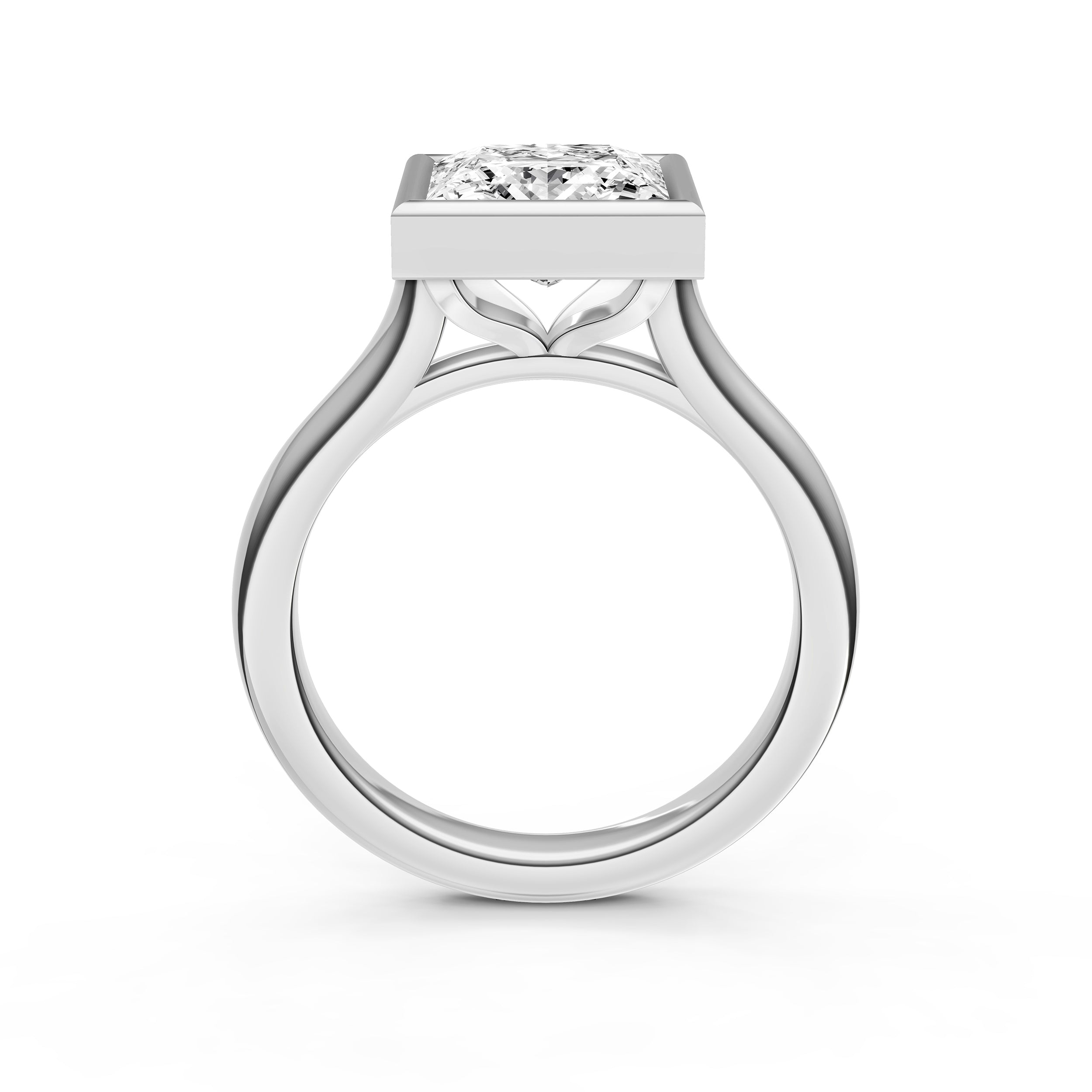 Bezel Cathedral Engagement Ring (Princess Cut) Birmingham Jewelry Engagement Ring Birmingham Jewelry 