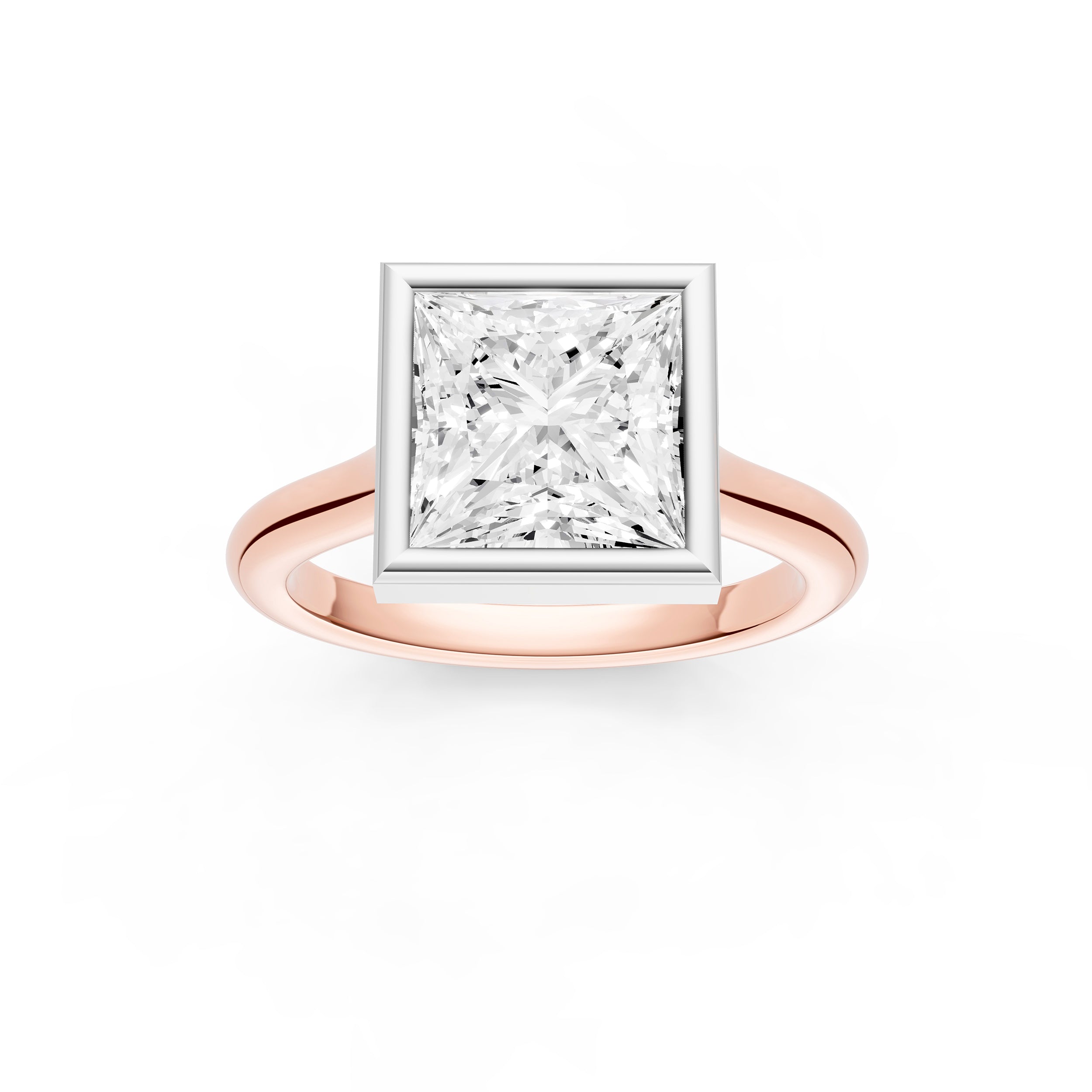 Bezel Cathedral Engagement Ring (Princess Cut) Birmingham Jewelry Engagement Ring Birmingham Jewelry 