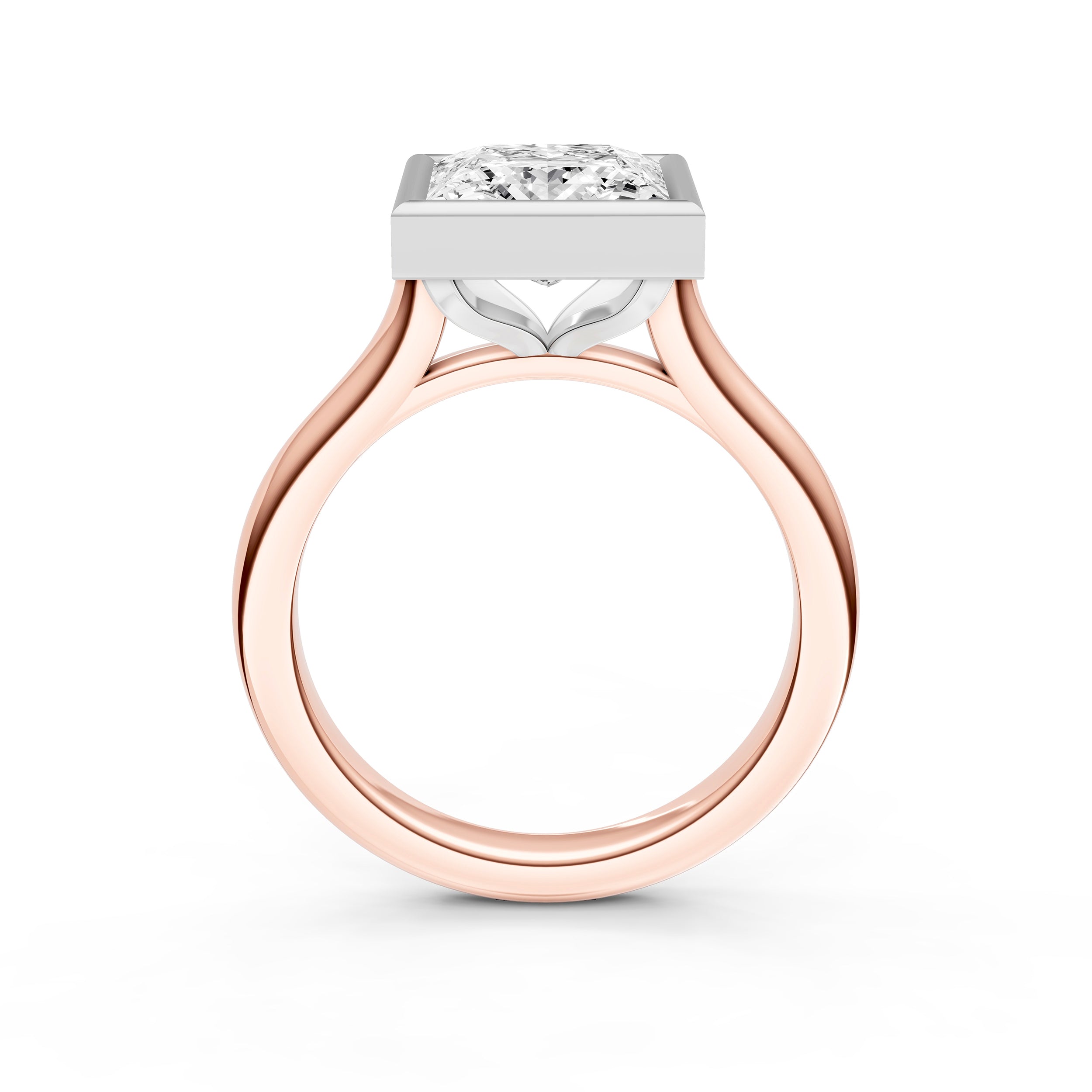 Bezel Cathedral Engagement Ring (Princess Cut) Birmingham Jewelry Engagement Ring Birmingham Jewelry 