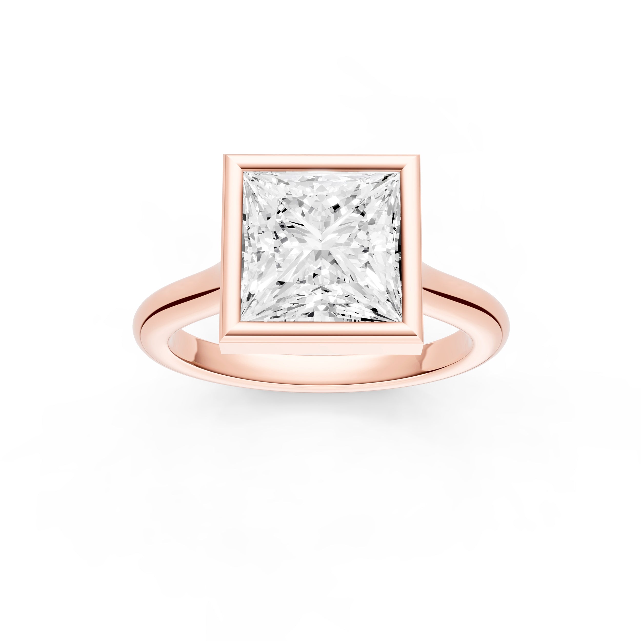 Bezel Cathedral Engagement Ring (Princess Cut) Birmingham Jewelry Engagement Ring Birmingham Jewelry 