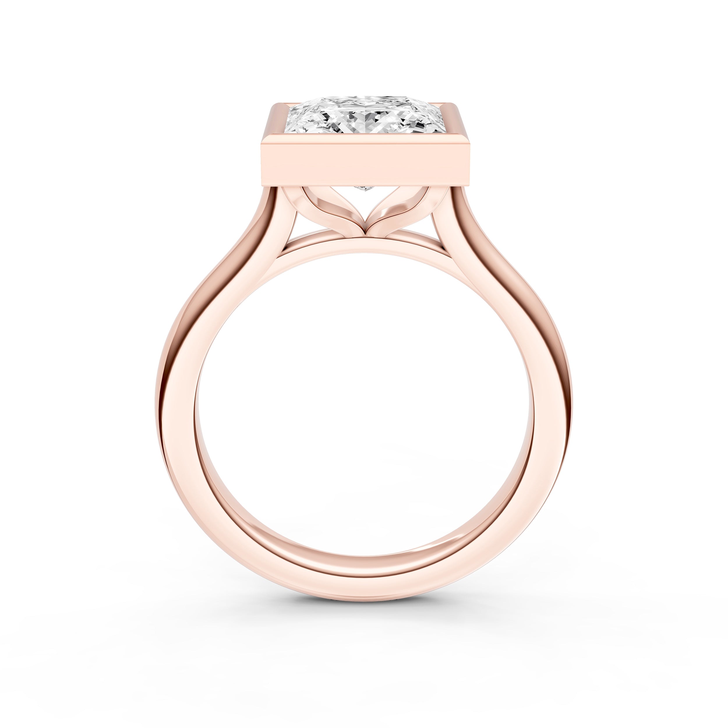 Bezel Cathedral Engagement Ring (Princess Cut) Birmingham Jewelry Engagement Ring Birmingham Jewelry 