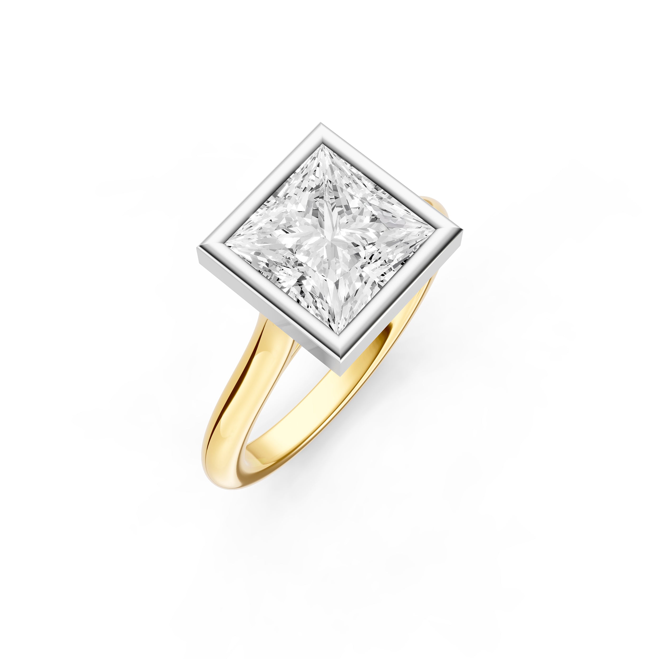 Bezel Cathedral Engagement Ring (Princess Cut) Birmingham Jewelry Engagement Ring Birmingham Jewelry 