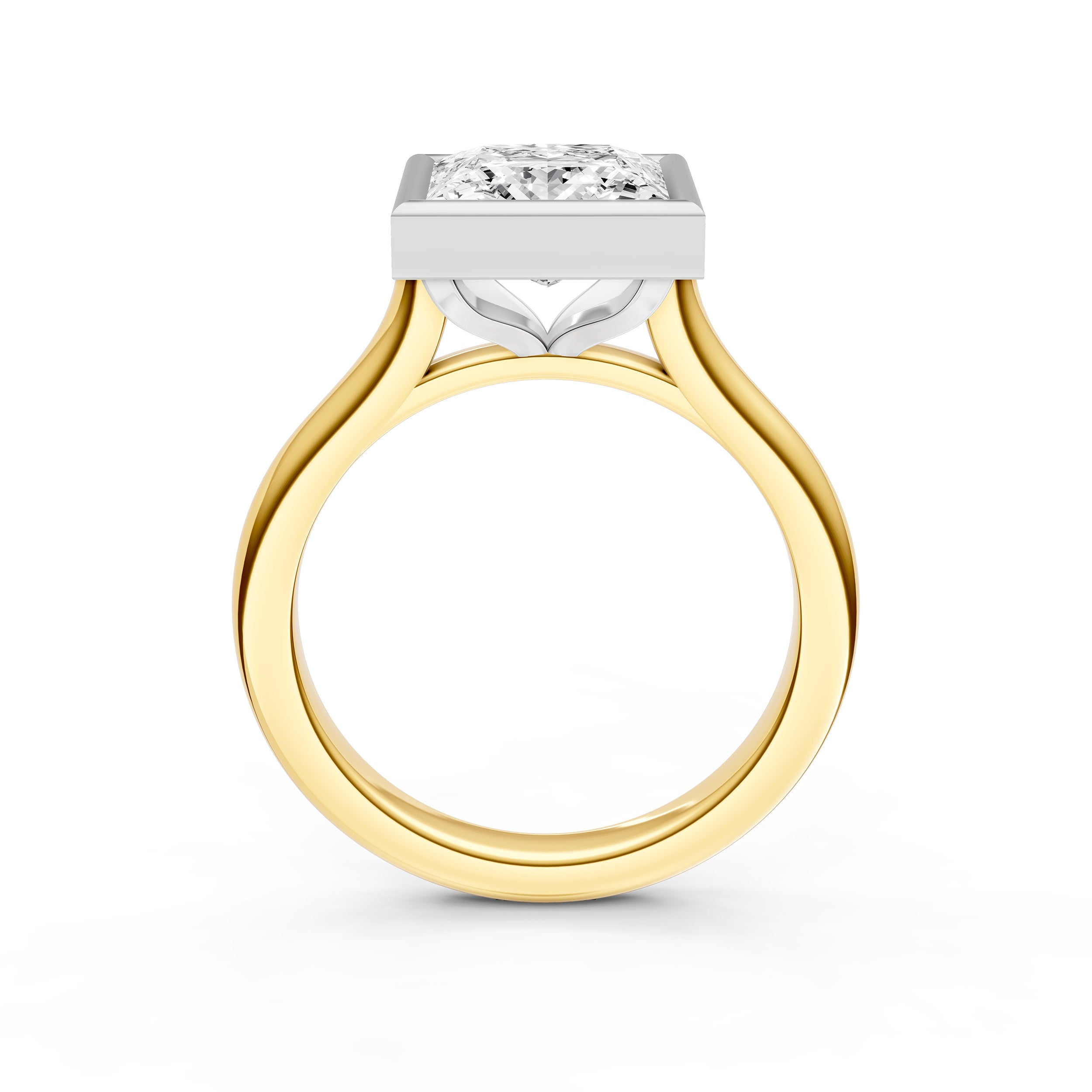 Bezel Cathedral Engagement Ring (Princess Cut) Birmingham Jewelry Engagement Ring Birmingham Jewelry 