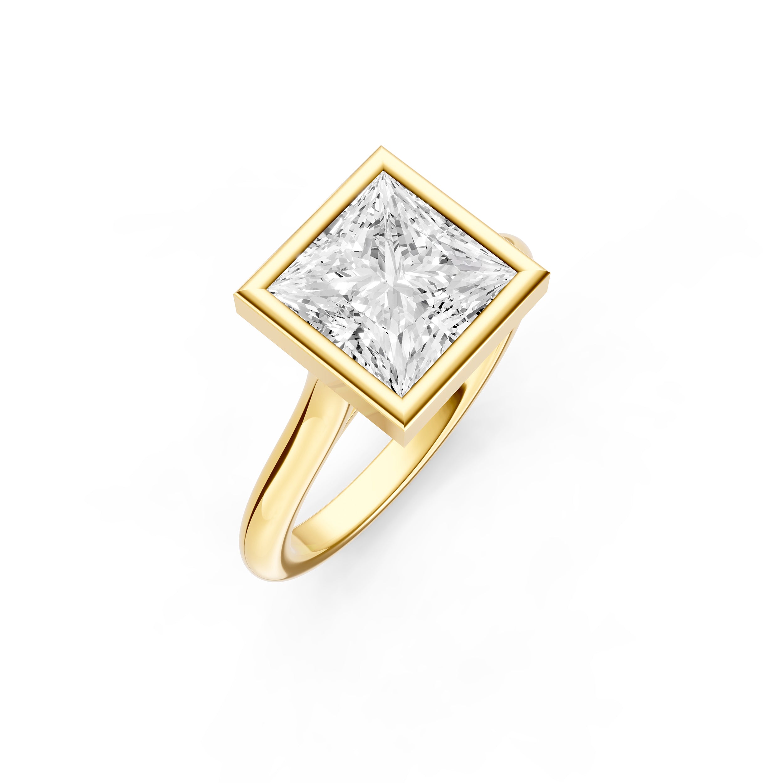 Bezel Cathedral Engagement Ring (Princess Cut) Birmingham Jewelry Engagement Ring Birmingham Jewelry 