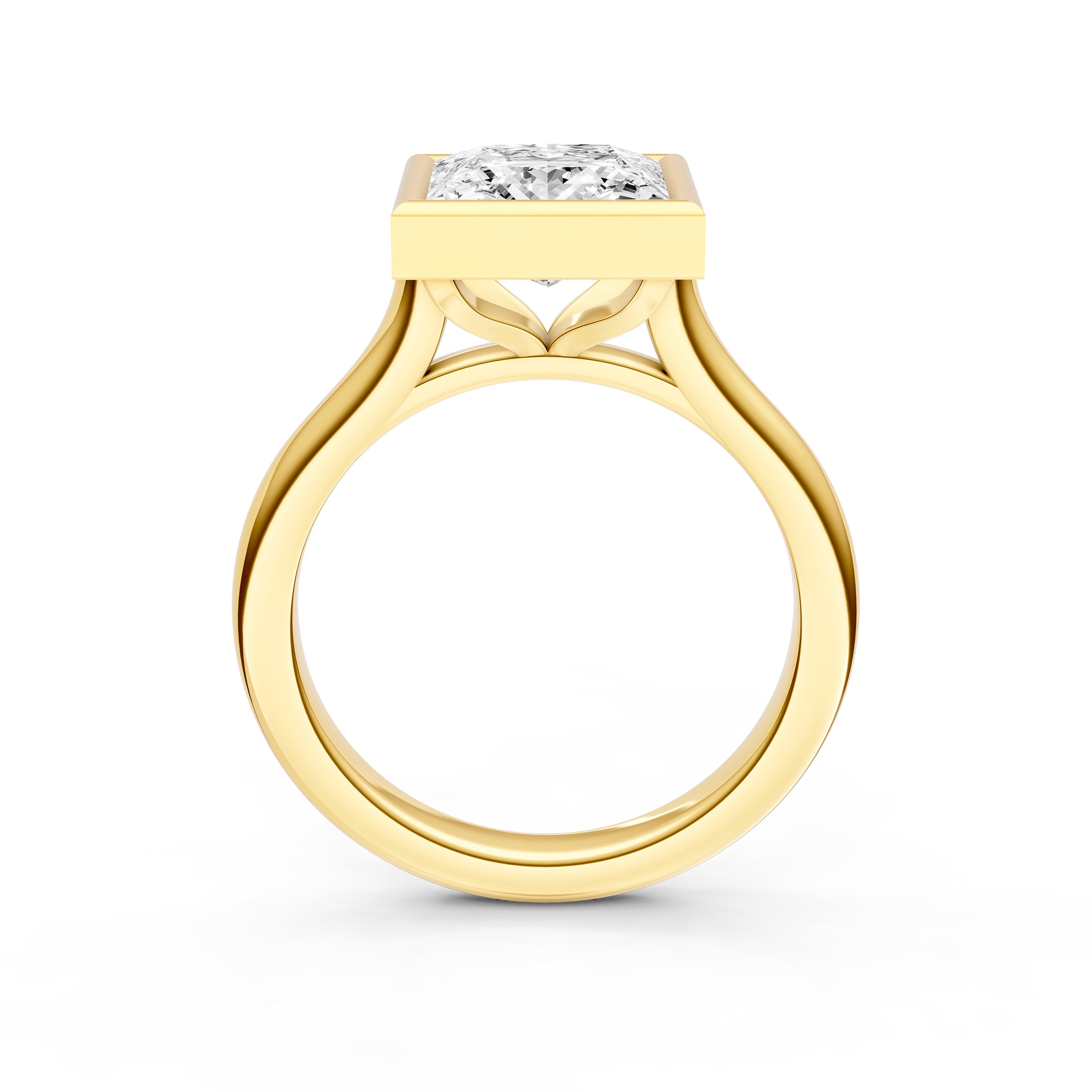 Bezel Cathedral Engagement Ring (Princess Cut) Birmingham Jewelry Engagement Ring Birmingham Jewelry 