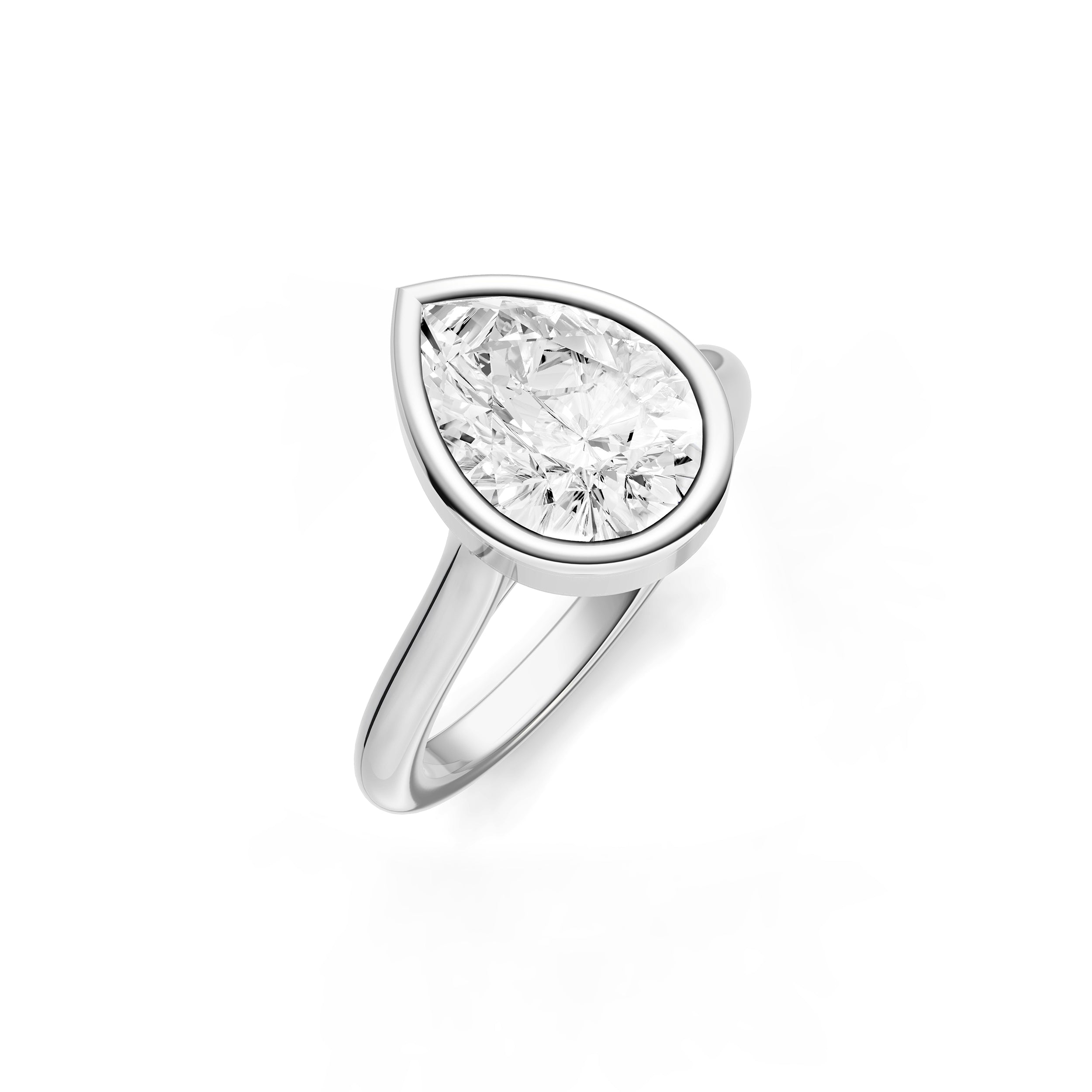 Bezel Cathedral Engagement Ring (Pear Shape) Birmingham Jewelry Engagement Ring Birmingham Jewelry 