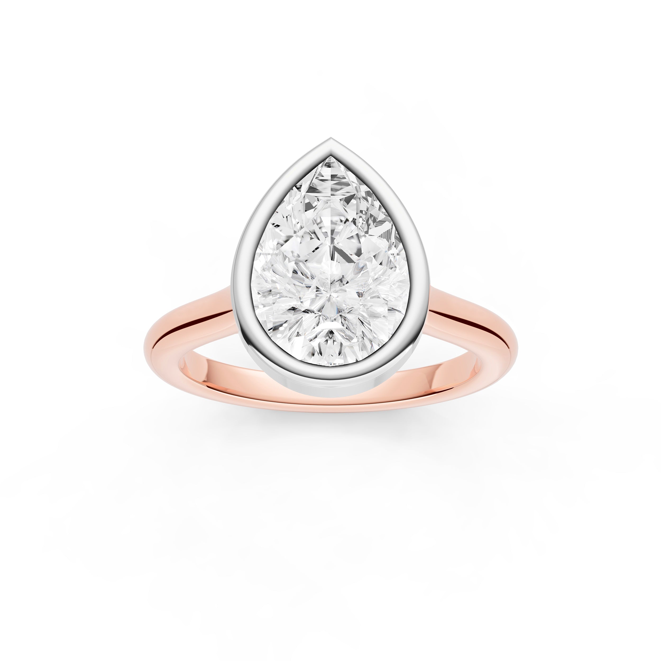 Bezel Cathedral Engagement Ring (Pear Shape) Birmingham Jewelry Engagement Ring Birmingham Jewelry 