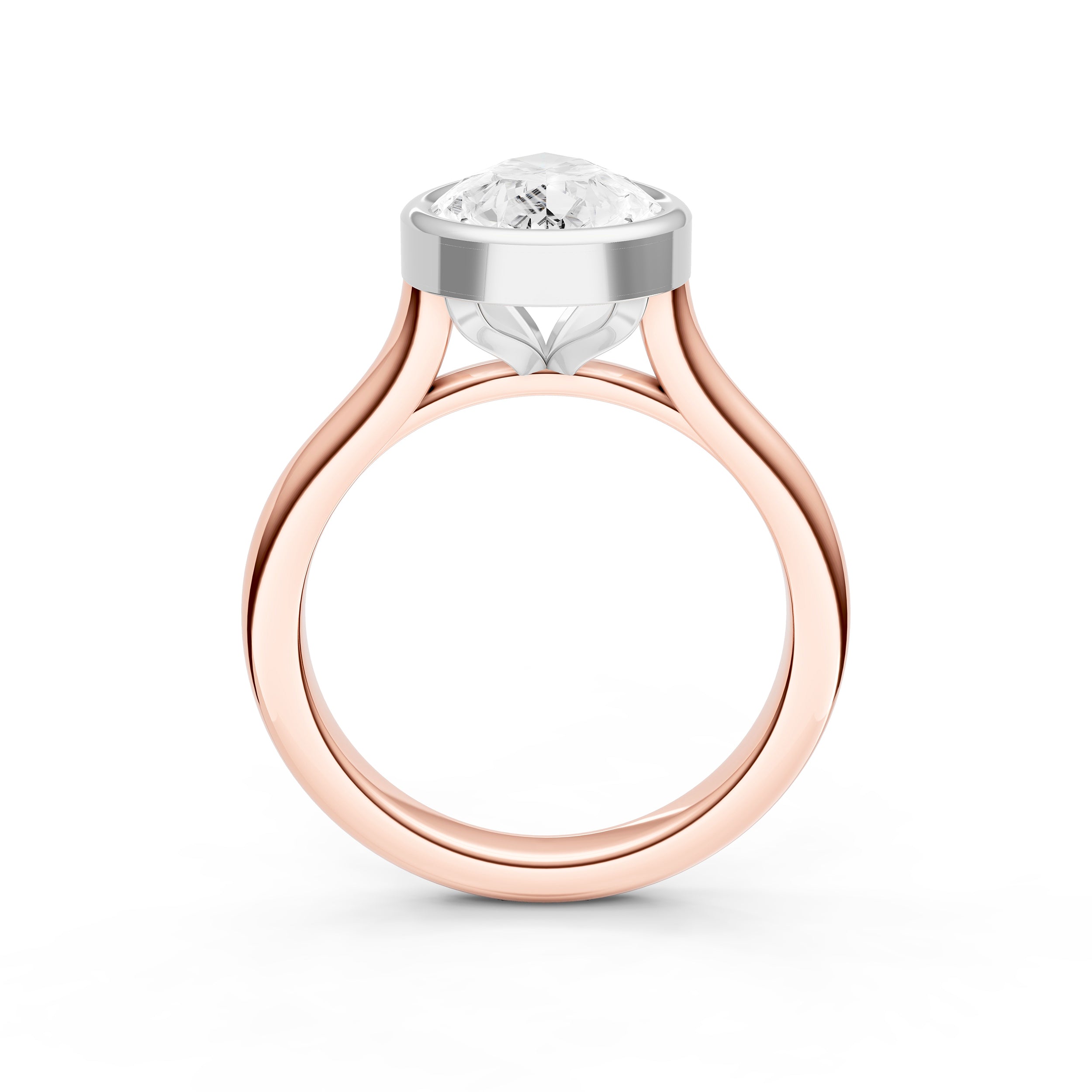 Bezel Cathedral Engagement Ring (Pear Shape) Birmingham Jewelry Engagement Ring Birmingham Jewelry 