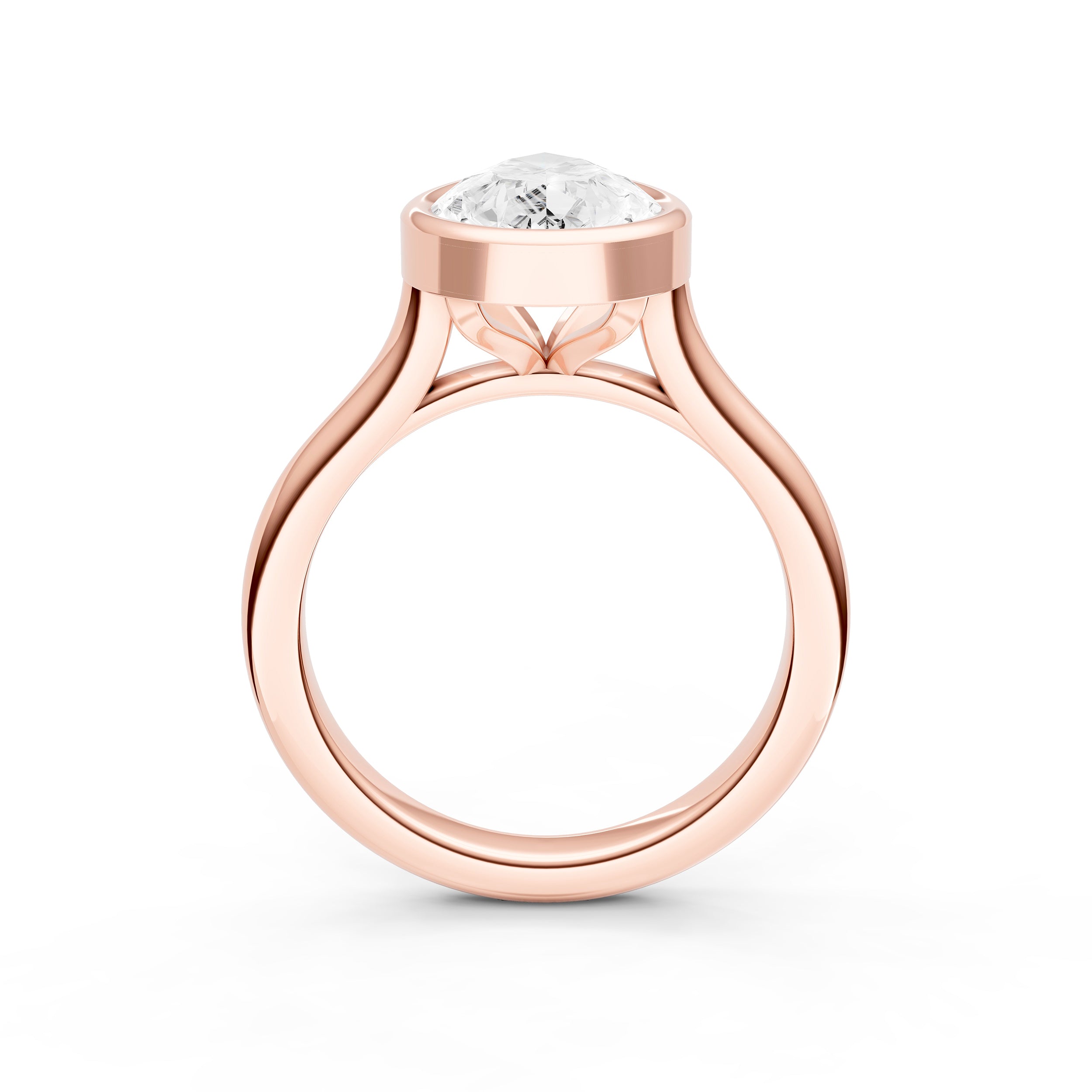 Bezel Cathedral Engagement Ring (Pear Shape) Birmingham Jewelry Engagement Ring Birmingham Jewelry 