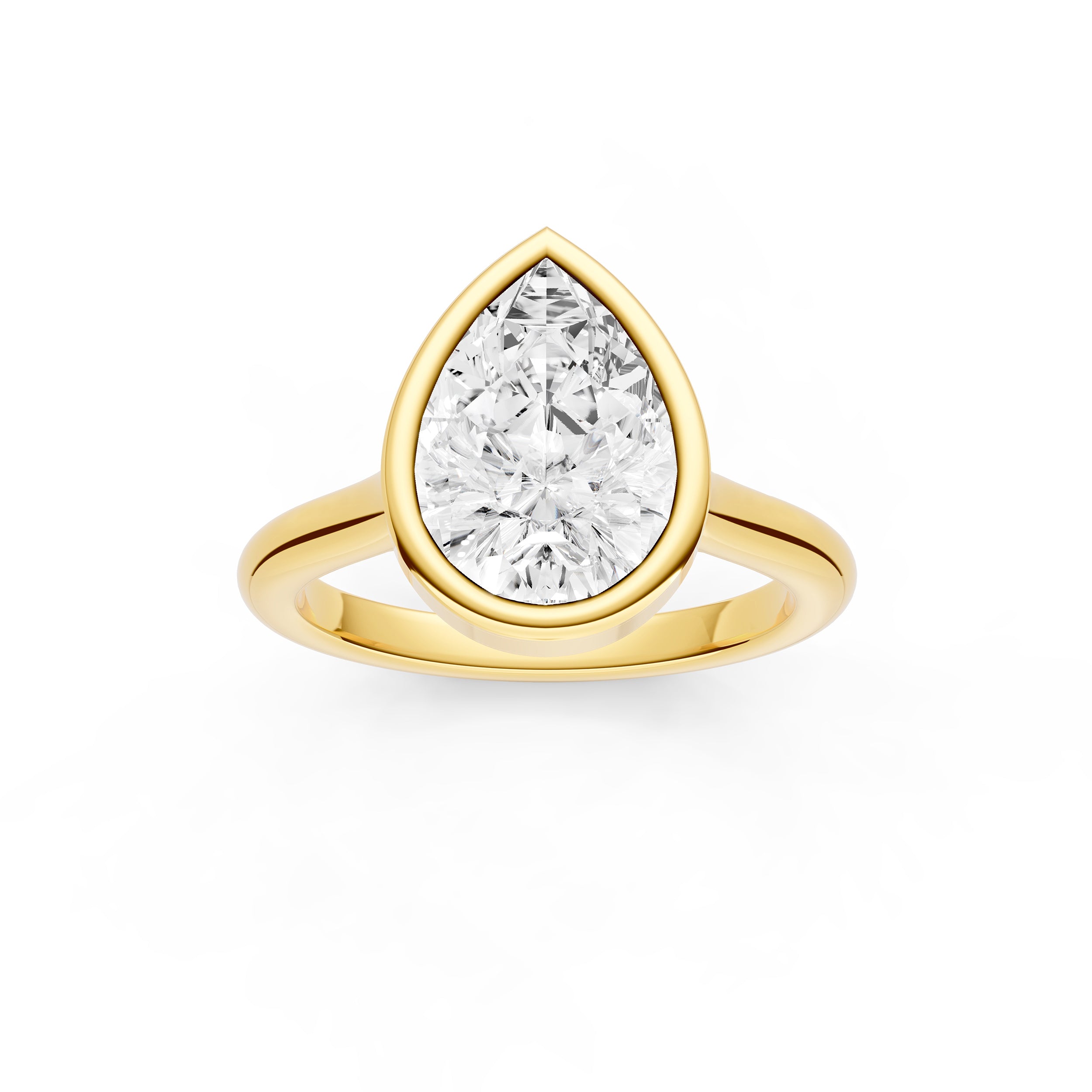 Bezel Cathedral Engagement Ring (Pear Shape) Birmingham Jewelry Engagement Ring Birmingham Jewelry 