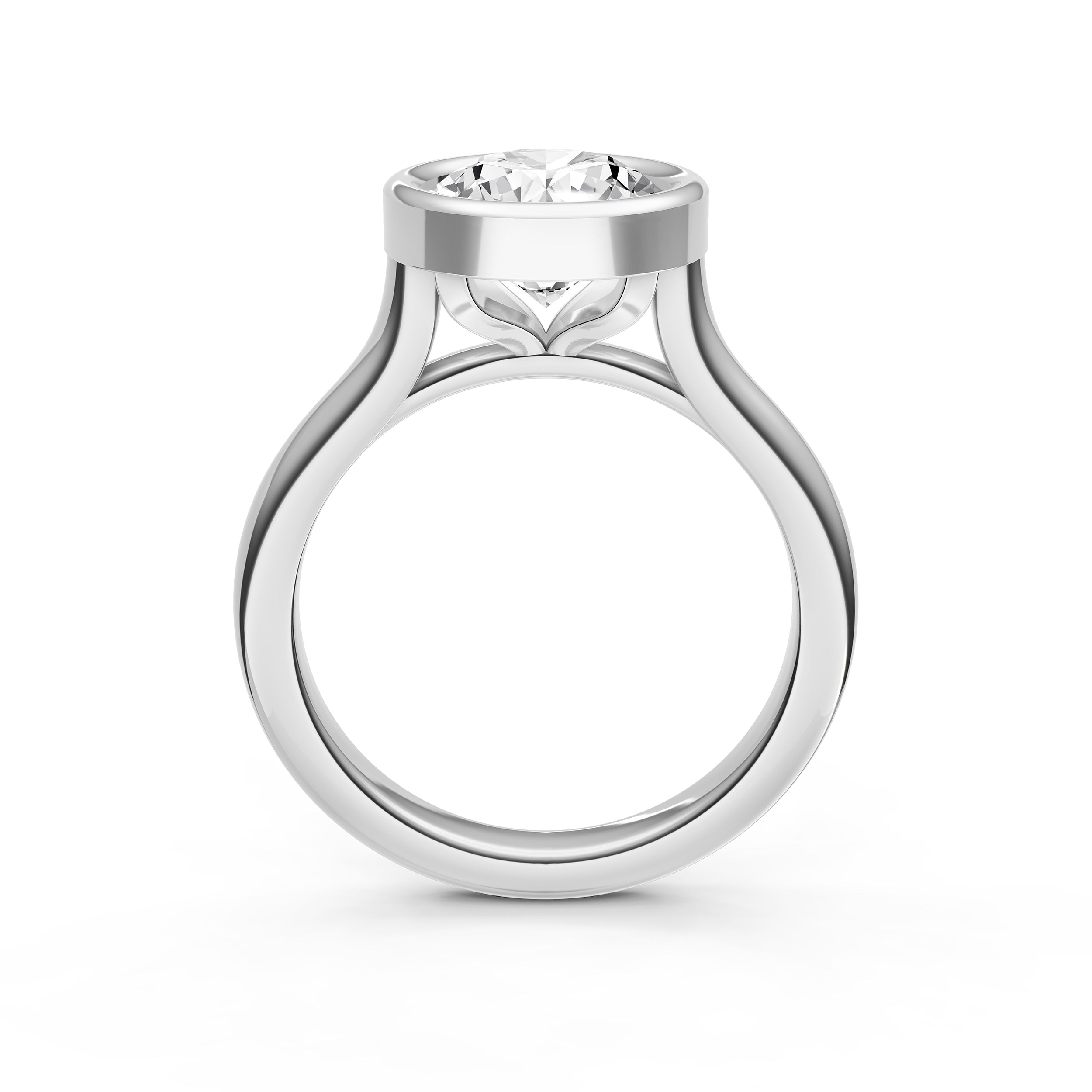 Bezel Cathedral Engagement Ring (Round) Birmingham Jewelry Engagement Ring Birmingham Jewelry 