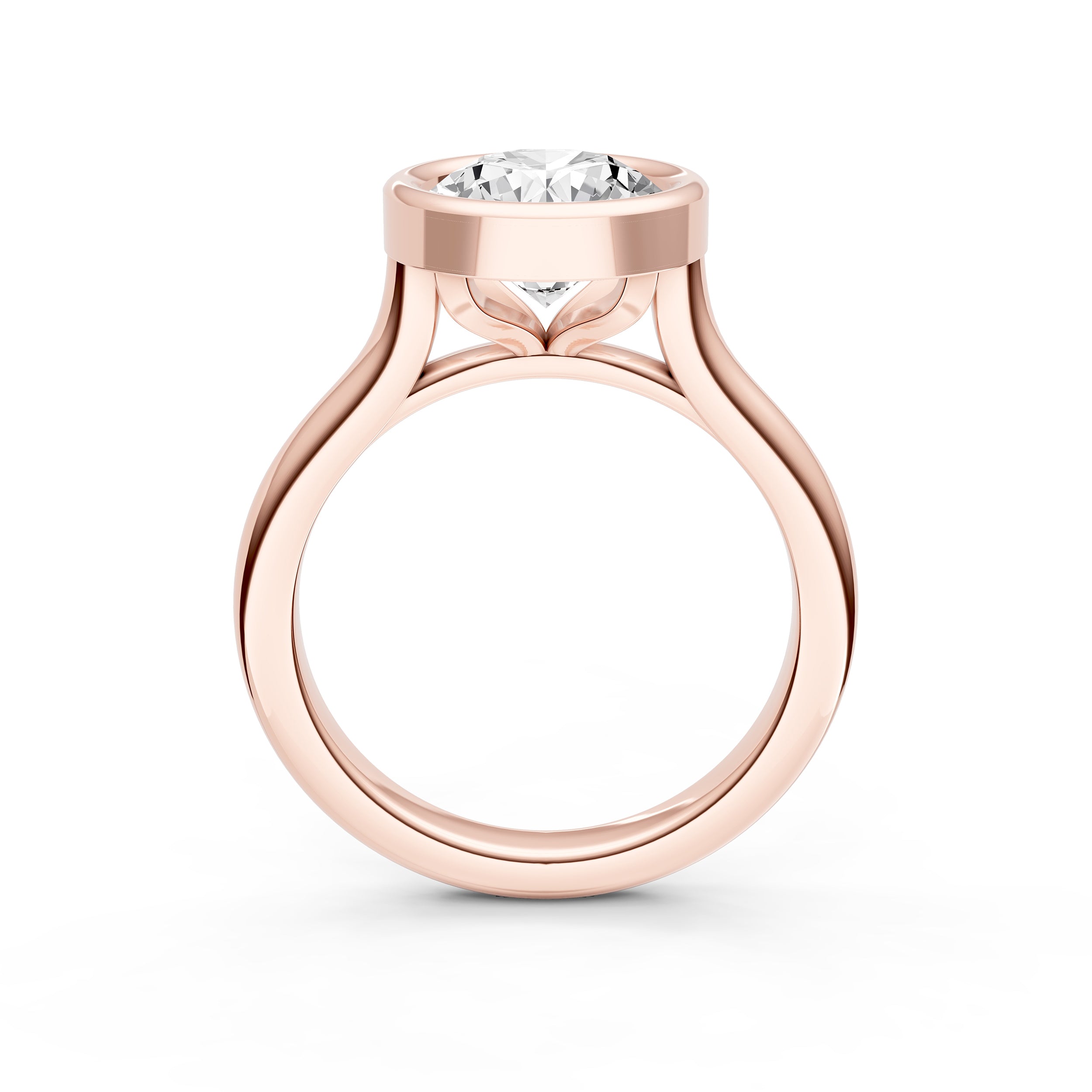 Bezel Cathedral Engagement Ring (Round) Birmingham Jewelry Engagement Ring Birmingham Jewelry 