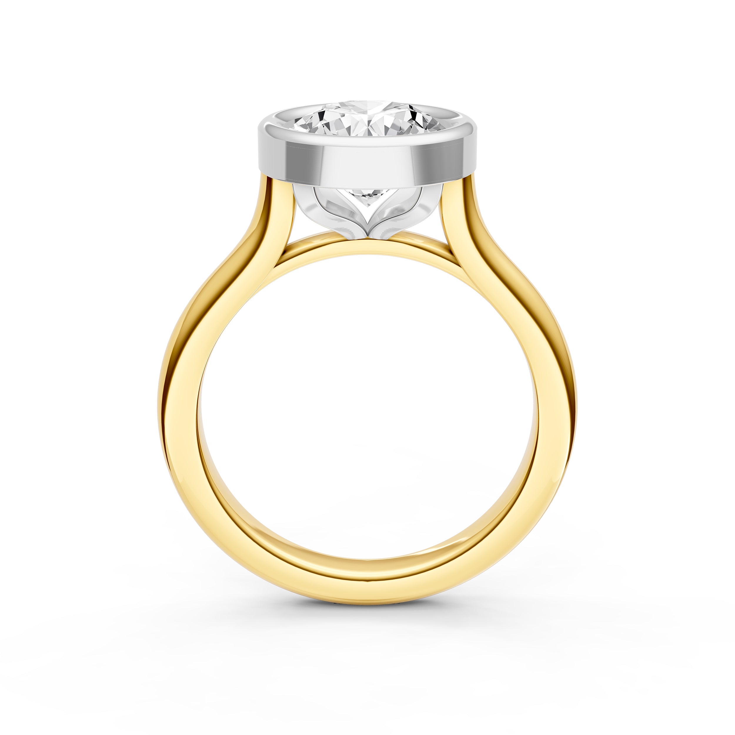 Bezel Cathedral Engagement Ring (Round) Birmingham Jewelry Engagement Ring Birmingham Jewelry 