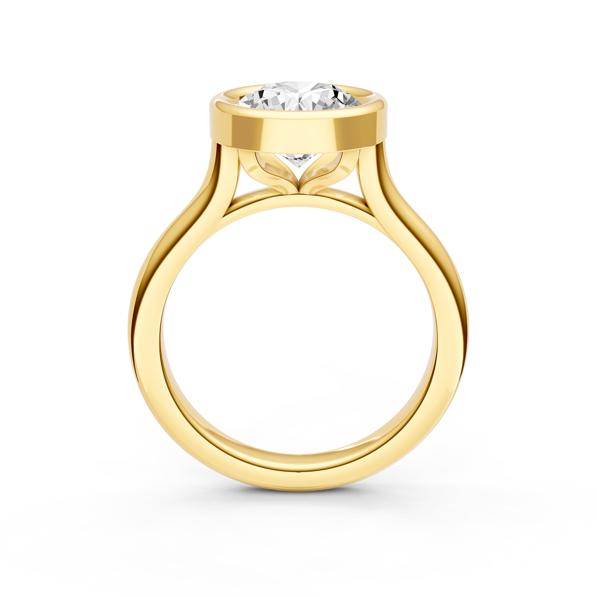 Bezel Cathedral Engagement Ring (Round) Birmingham Jewelry Engagement Ring Birmingham Jewelry 