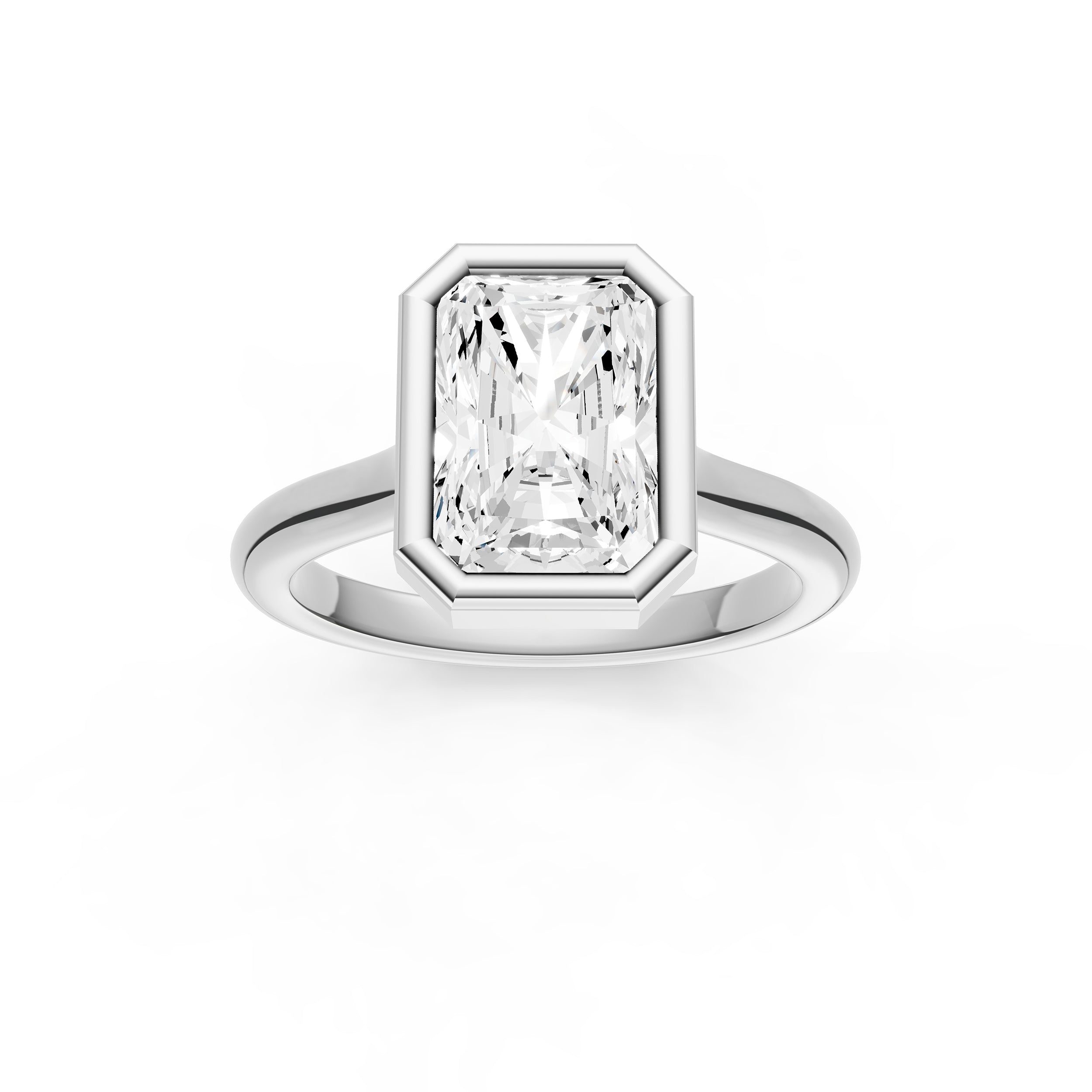 Bezel Cathedral Engagement Ring (Radiant) Birmingham Jewelry Engagement Ring Birmingham Jewelry 