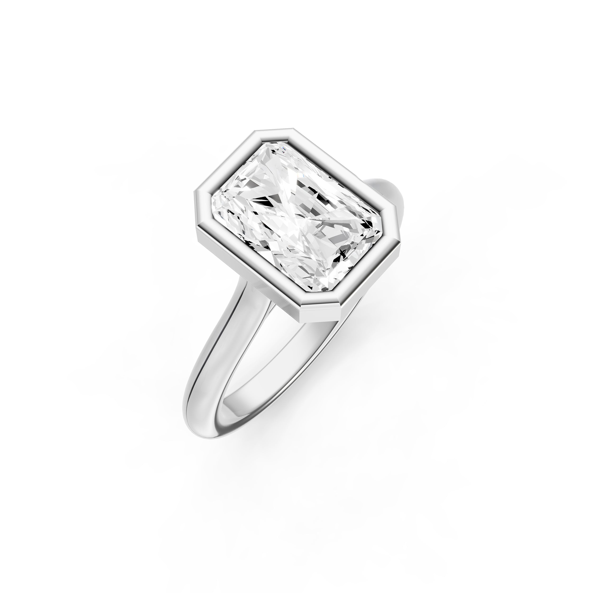 Bezel Cathedral Engagement Ring (Radiant) Birmingham Jewelry Engagement Ring Birmingham Jewelry 